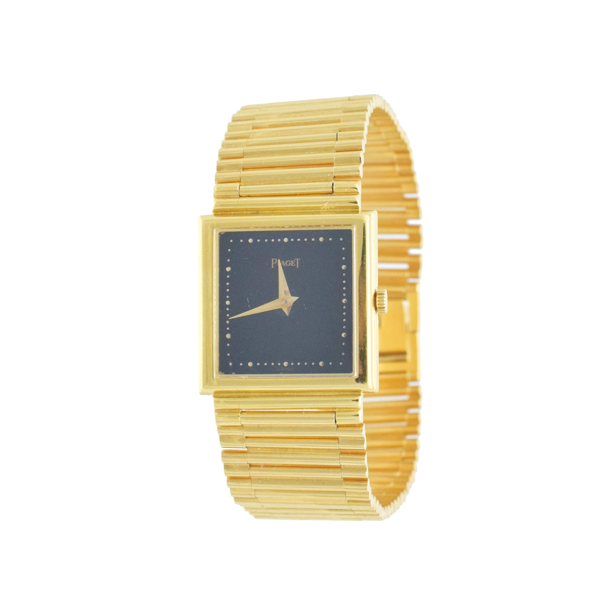 Piaget Wrist Watch In 18k Yellow Gold, Black Dial