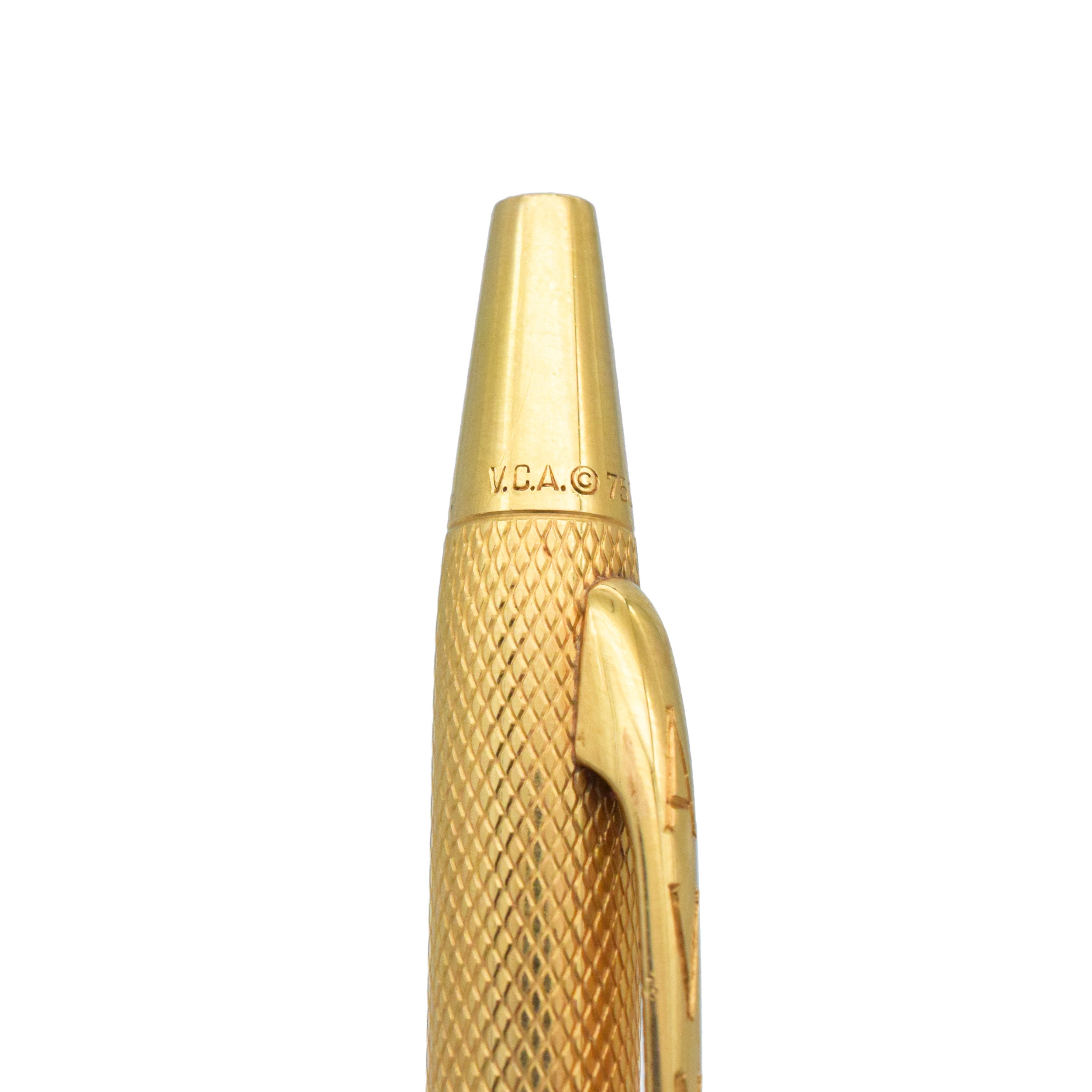 Van Cleef & Arpels 18k Yellow Gold Twist Ballpoint Pen