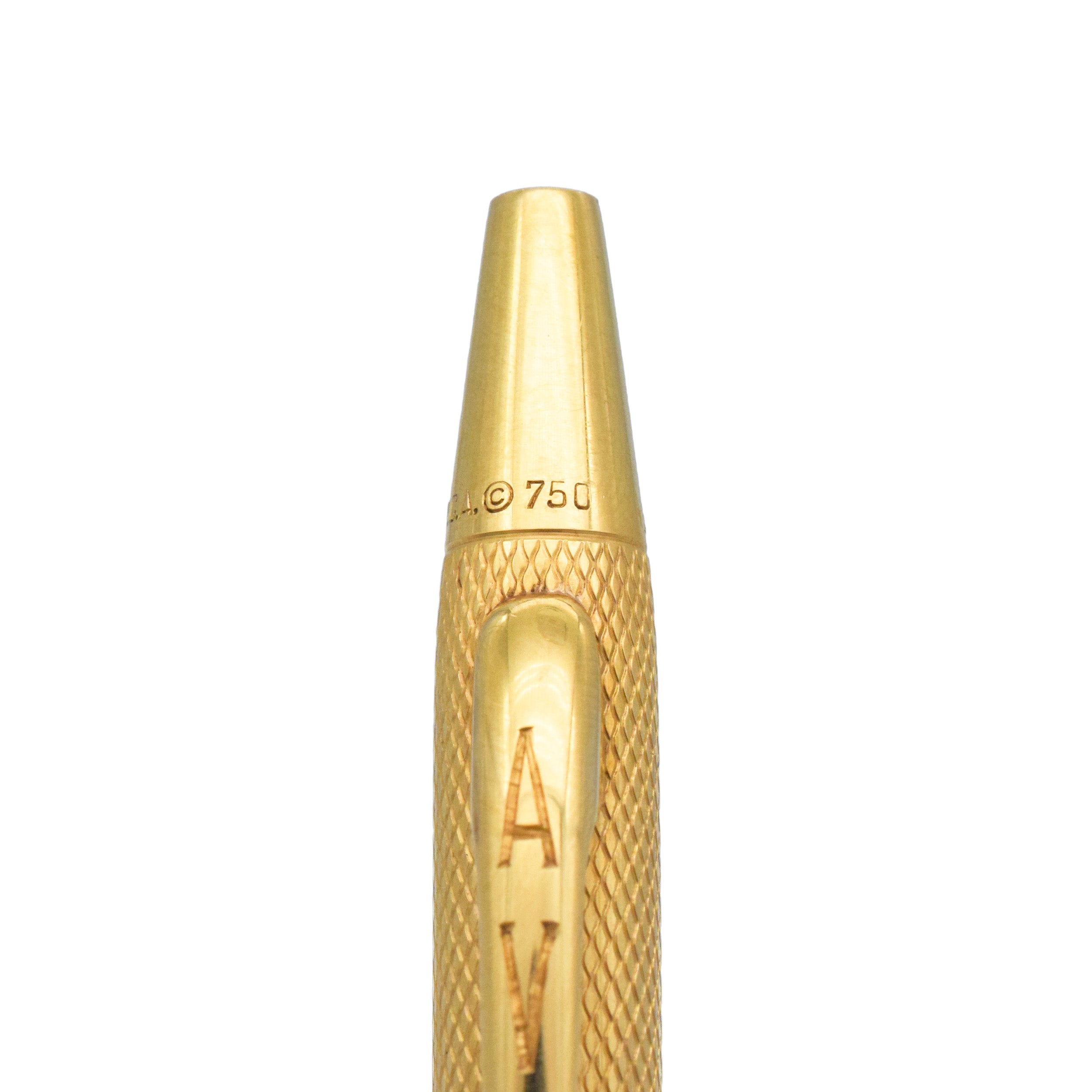 Van Cleef & Arpels 18k Yellow Gold Twist Ballpoint Pen