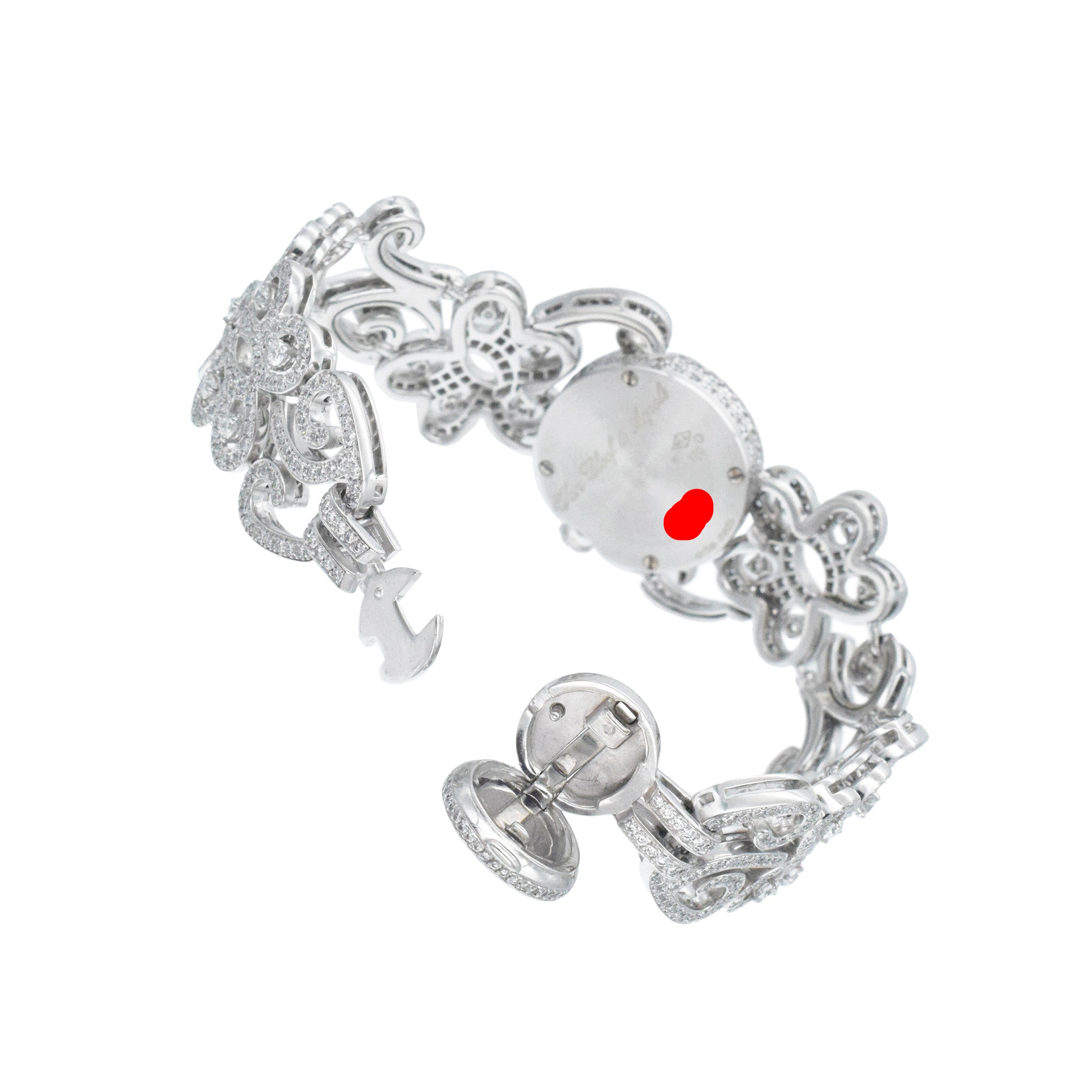 Van Cleef & Arpels Diamond "Dentelle" Watch In 18k White Gold