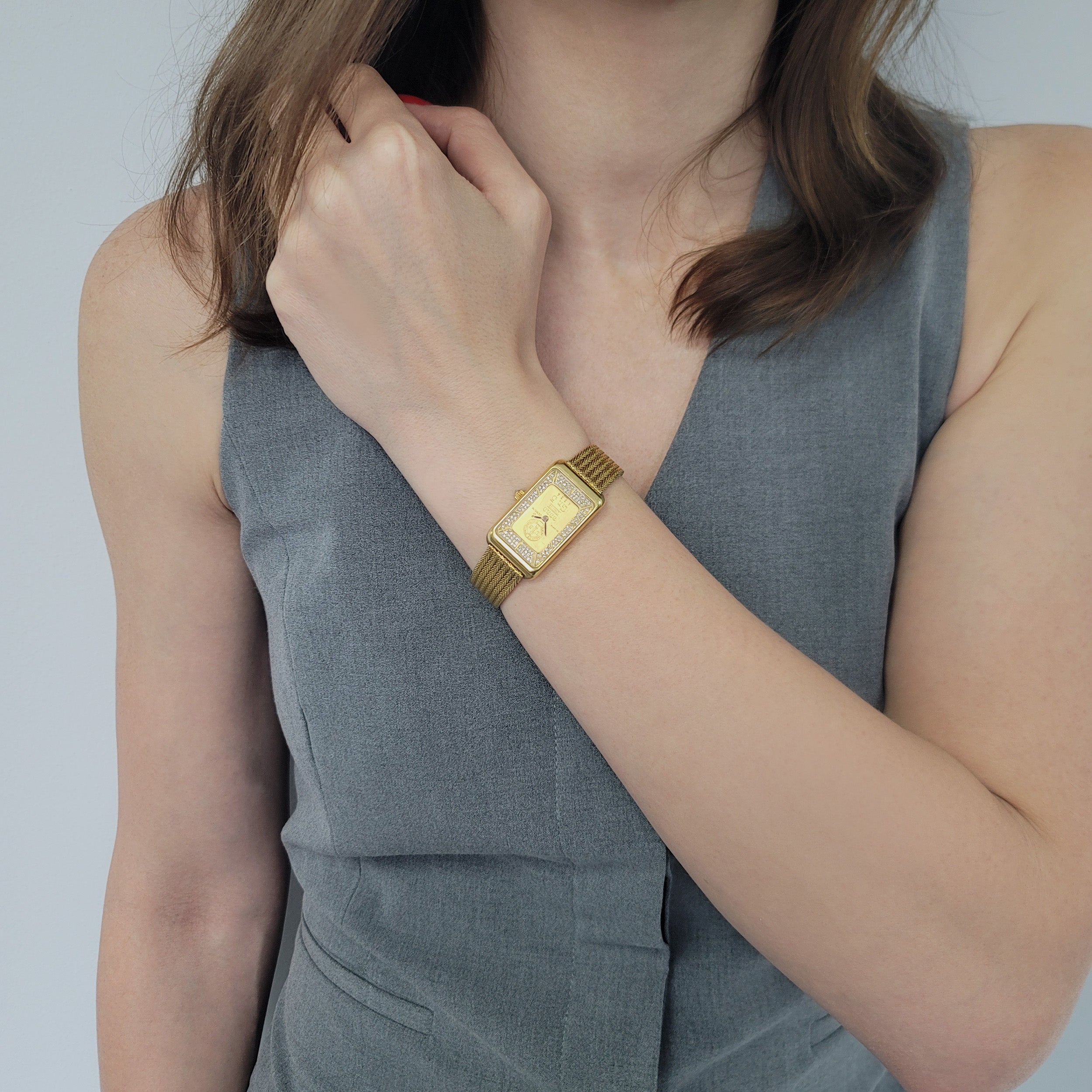 Corum Union Bank Of Switzerland Gold Bar Wrist Watch In 18k Yellow Gold