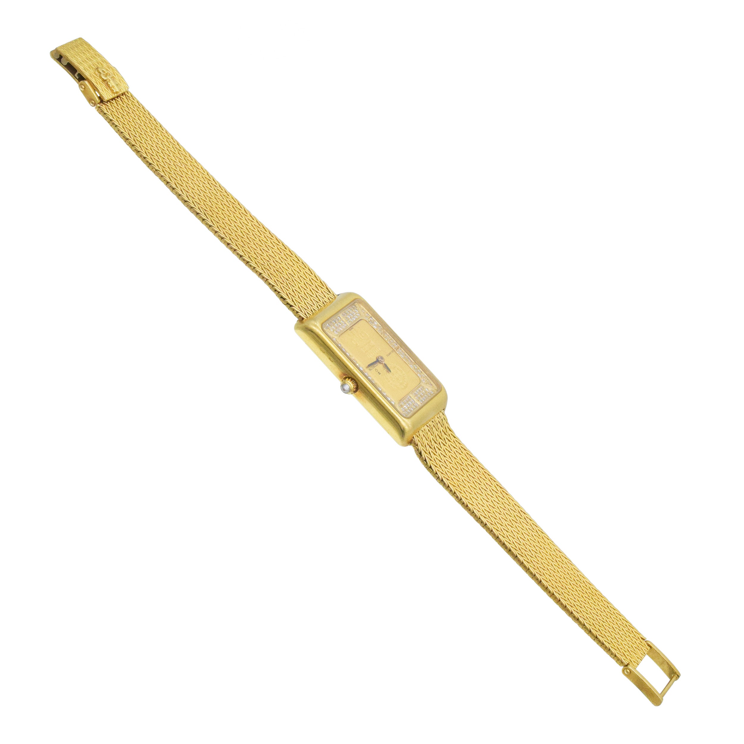 Corum Union Bank Of Switzerland Gold Bar Wrist Watch In 18k Yellow Gold