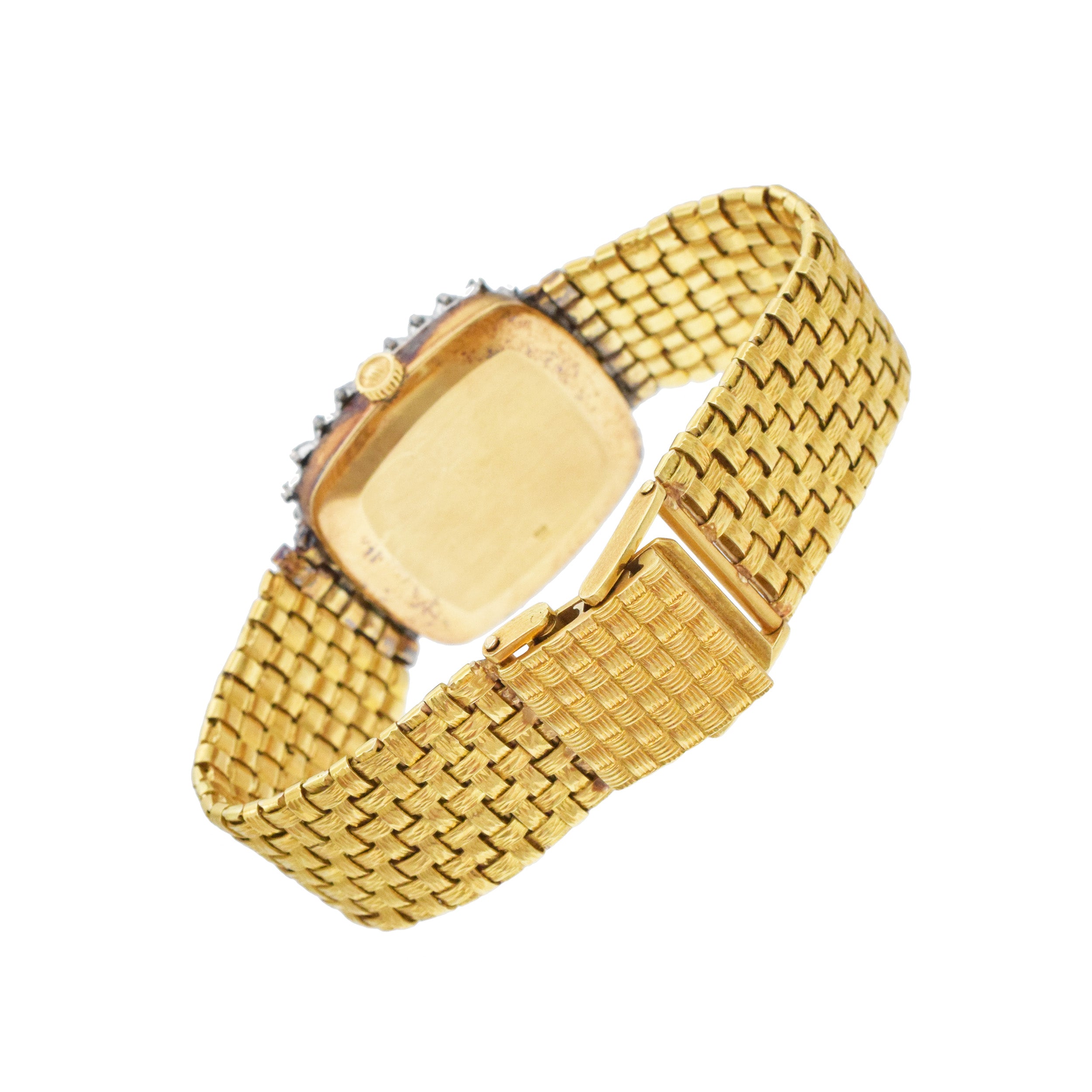 Rolex Cellini Diamond Mechanical Wrist Watch In 18k Yellow Gold