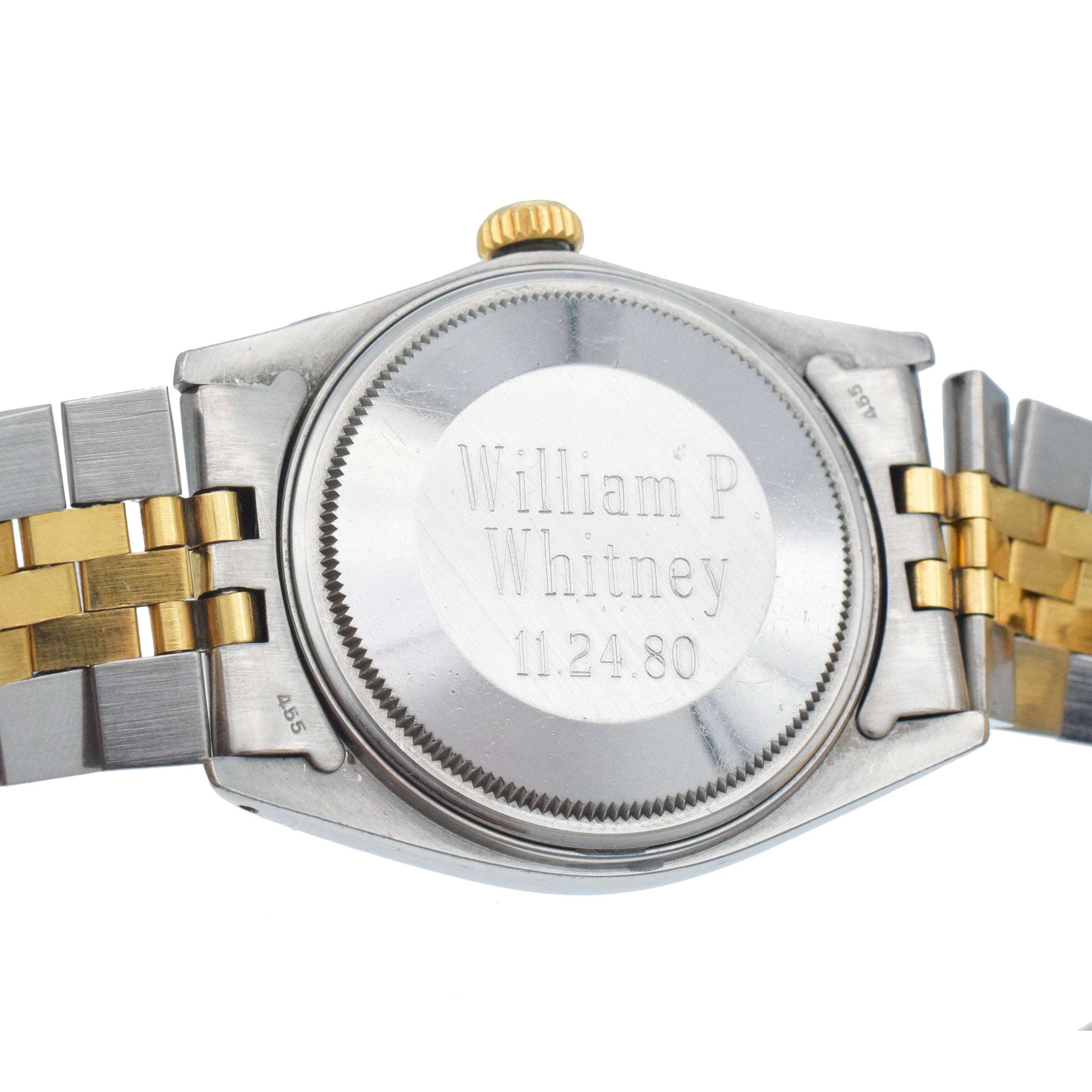 Rolex Vintage Men's 'Datejust' Wristwatch In 18k Yellow Gold And Stainless Steel