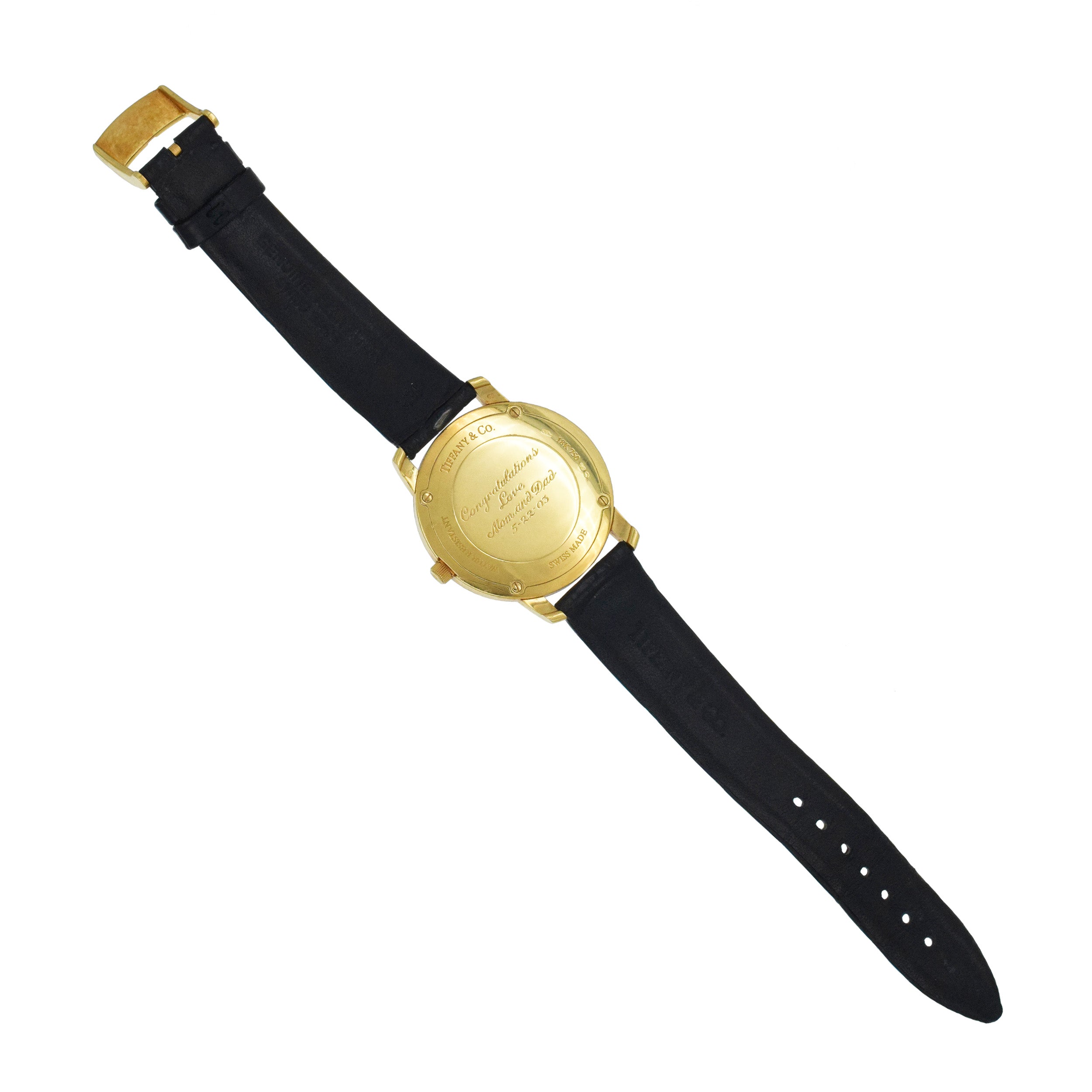 Tiffany & Co. Gentleman's Mark Resonator Atlas Watch In 18k Yellow Gold With Alligator Strap