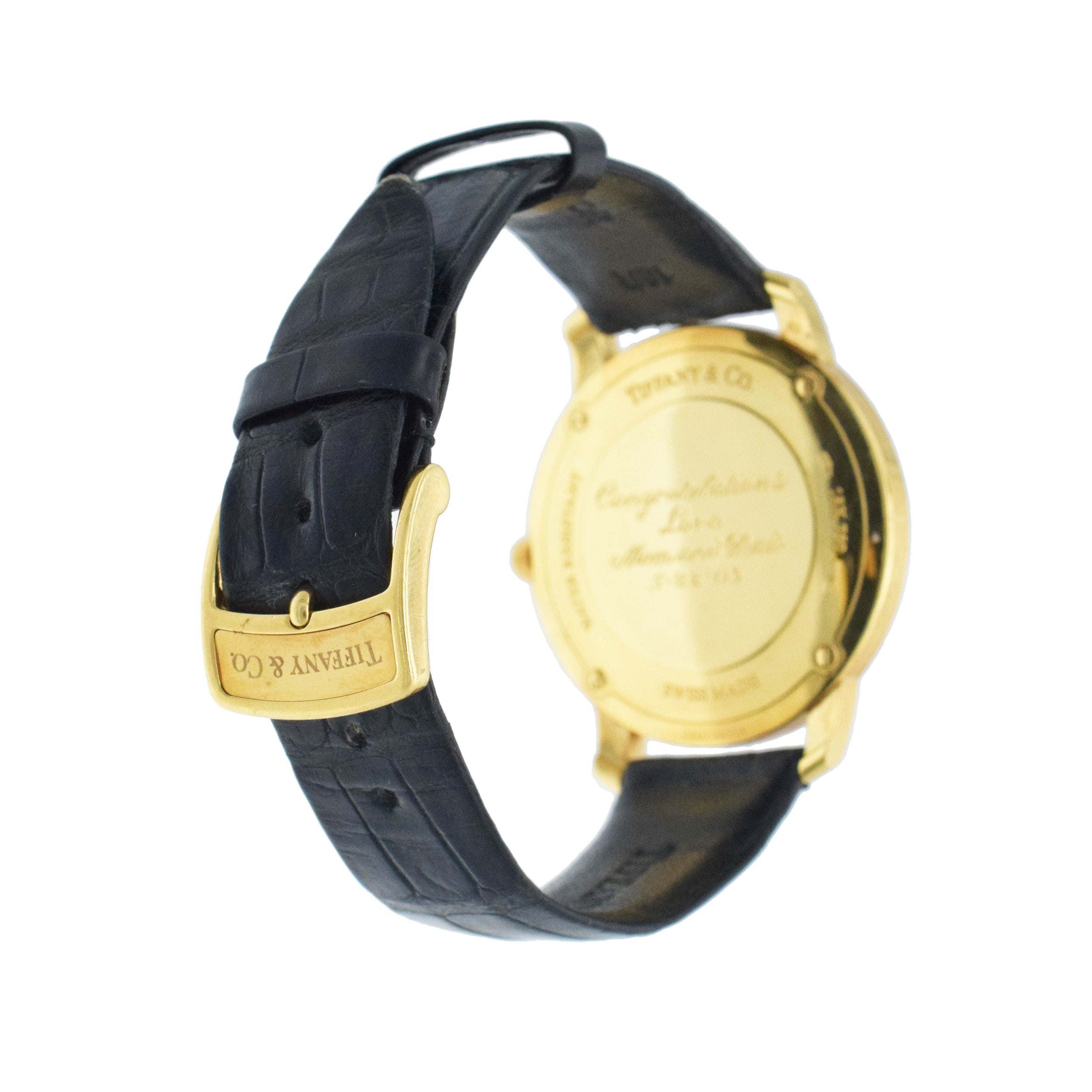 Tiffany & Co. Gentleman's Mark Resonator Atlas Watch In 18k Yellow Gold With Alligator Strap