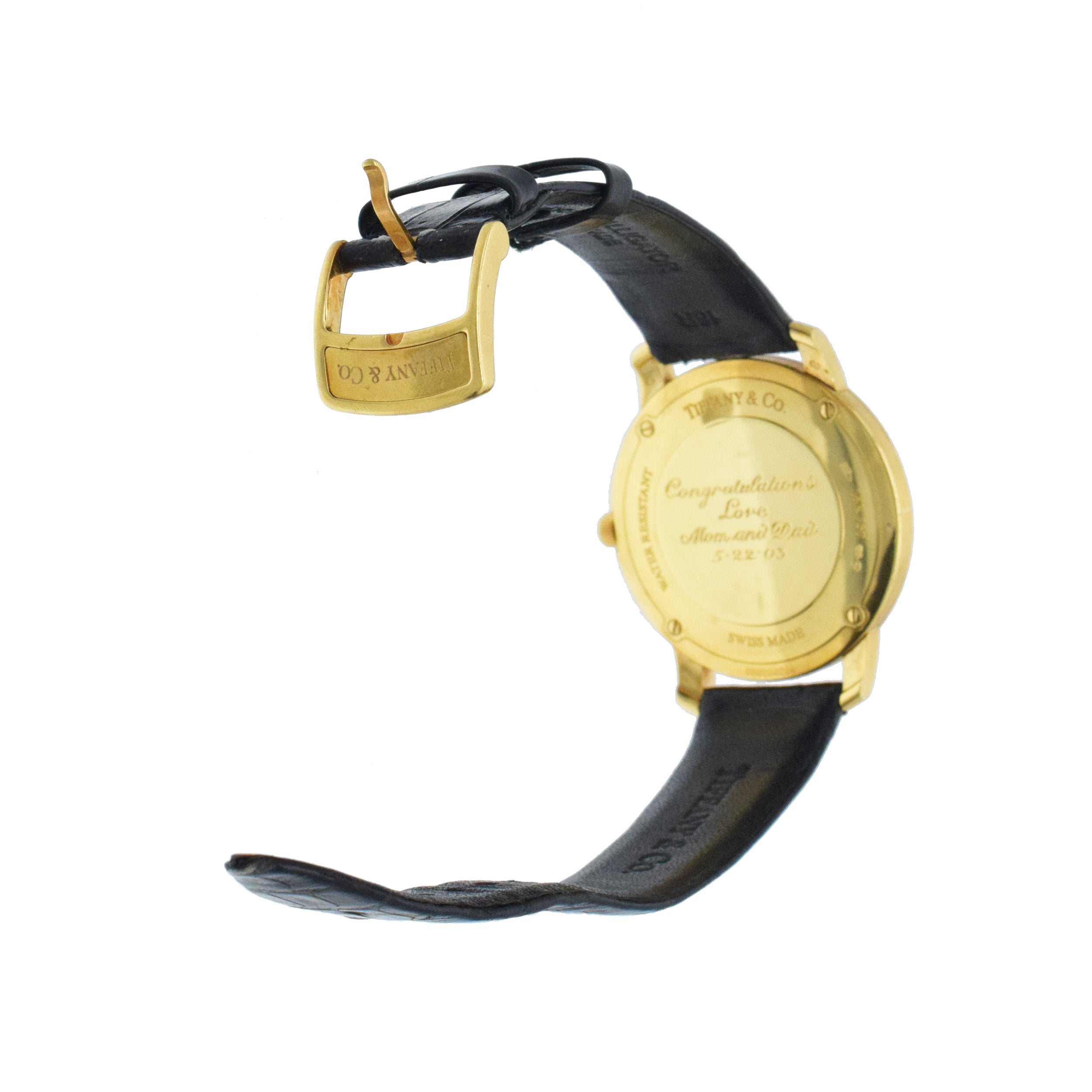 Tiffany & Co. Gentleman's Mark Resonator Atlas Watch In 18k Yellow Gold With Alligator Strap