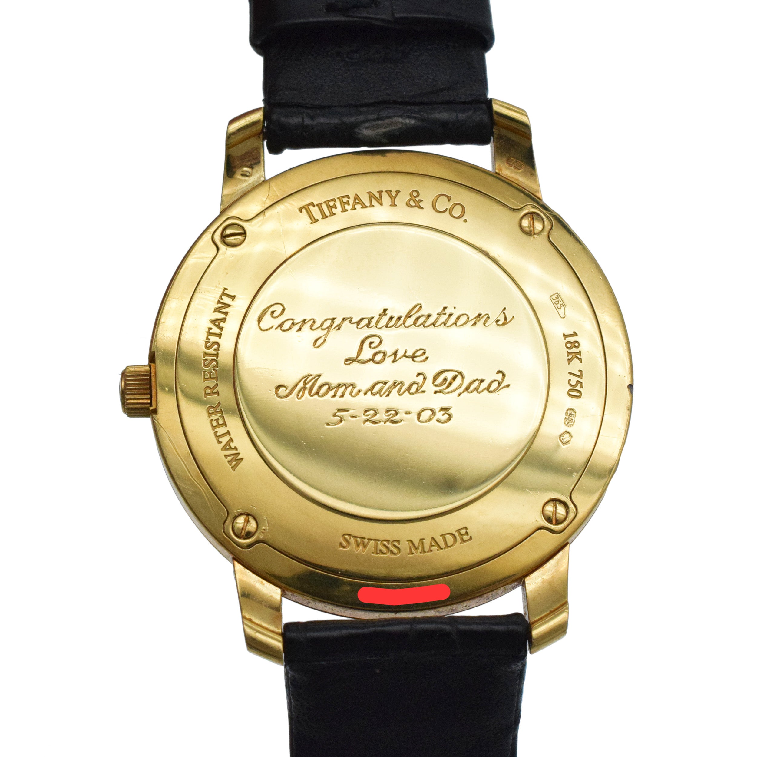 Tiffany & Co. Gentleman's Mark Resonator Atlas Watch In 18k Yellow Gold With Alligator Strap