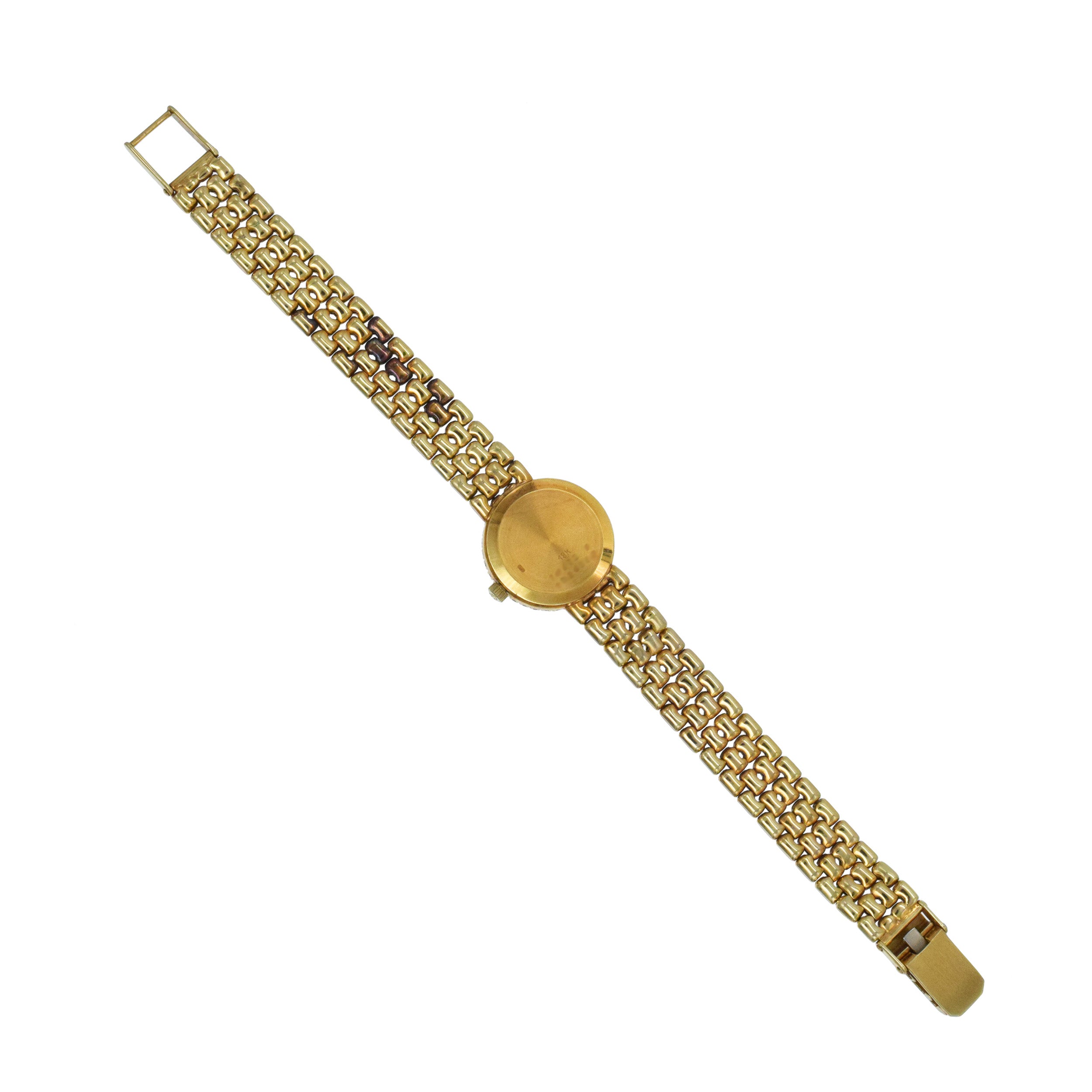 Baume & Mercier 18k & 14k Yellow Gold Ladies Wrist Watch With Diamonds