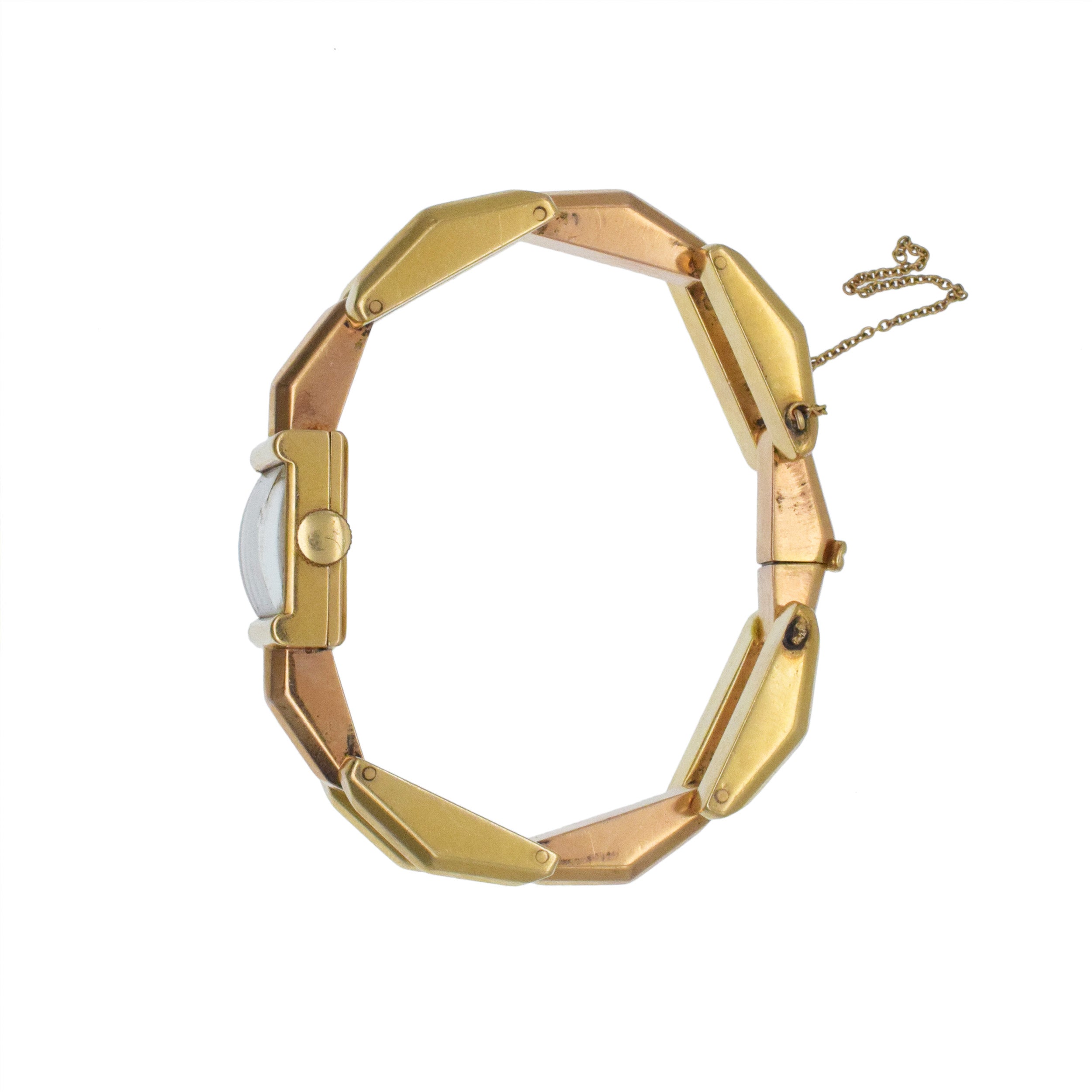Otto Grun Vintage Wrist Watch In 14k Yellow And Rose Gold