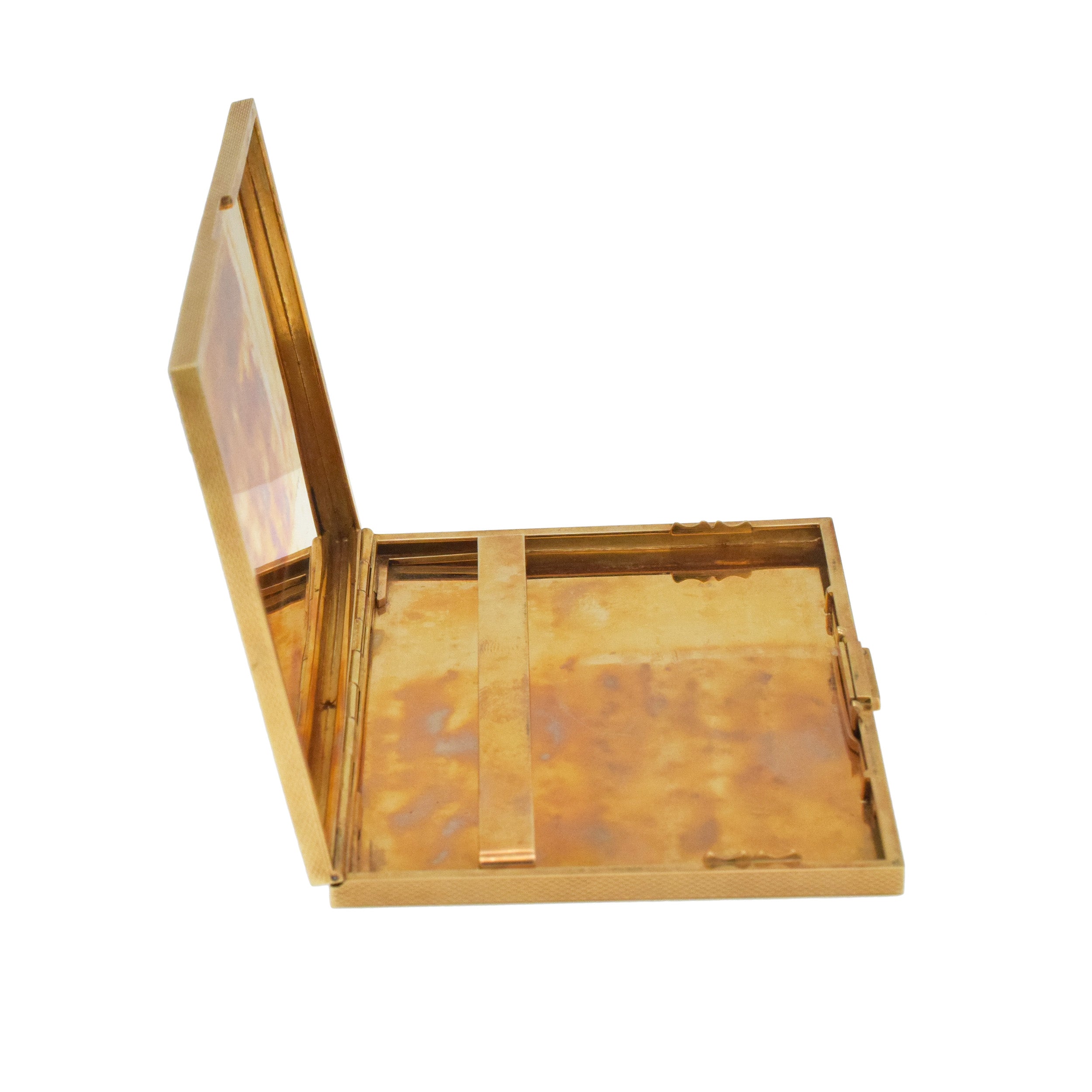 18k Yellow Gold Textured Cigarette Case