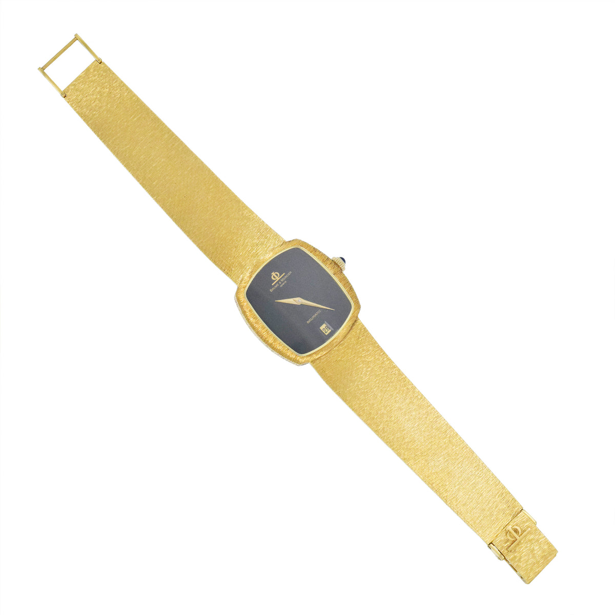 Baume & Mercier Vintage Baumatic Dress Watch In 18k Yellow Gold