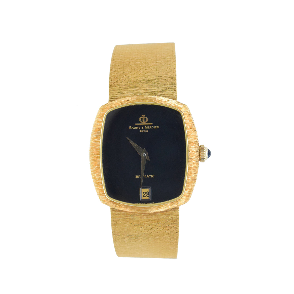 Baume & Mercier Vintage Baumatic Dress Watch In 18k Yellow Gold