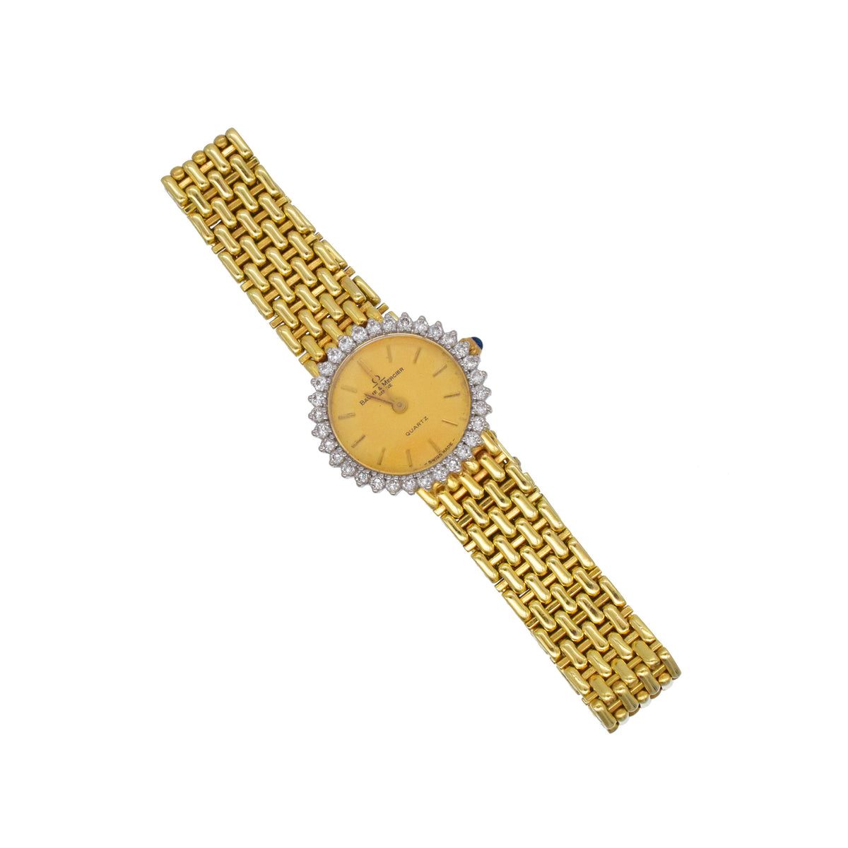 Vintage Baume & Mercier Ladies Wrist Watch In 14k Yellow Gold