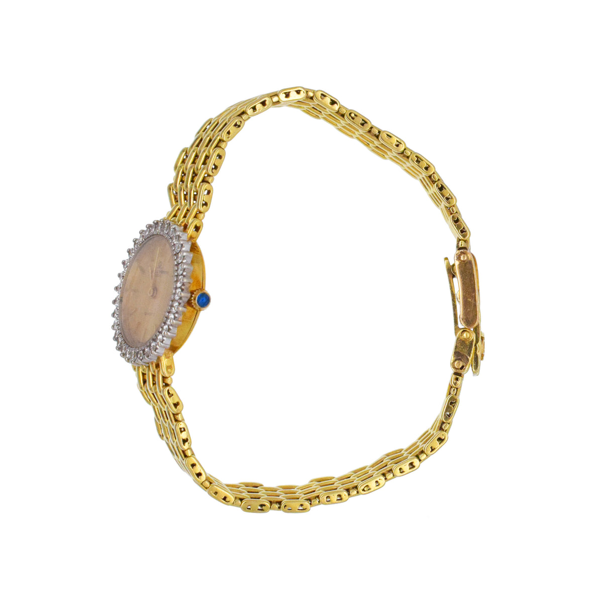Vintage Baume & Mercier Ladies Wrist Watch In 14k Yellow Gold