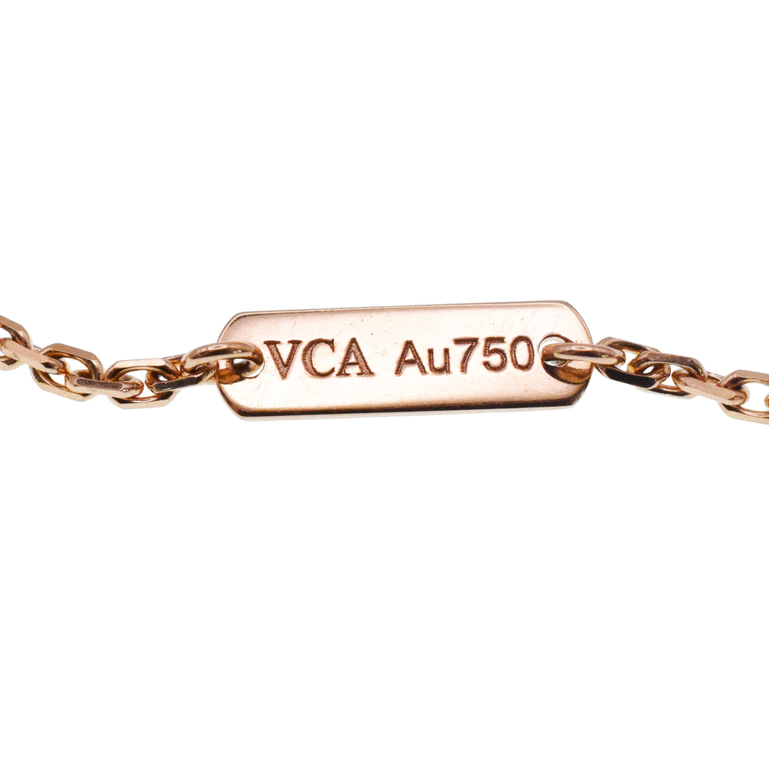 Van Cleef & Arpels 2023 Holiday Obsidian And Diamond Vintage Alhambra Necklace In 18k Rose Gold