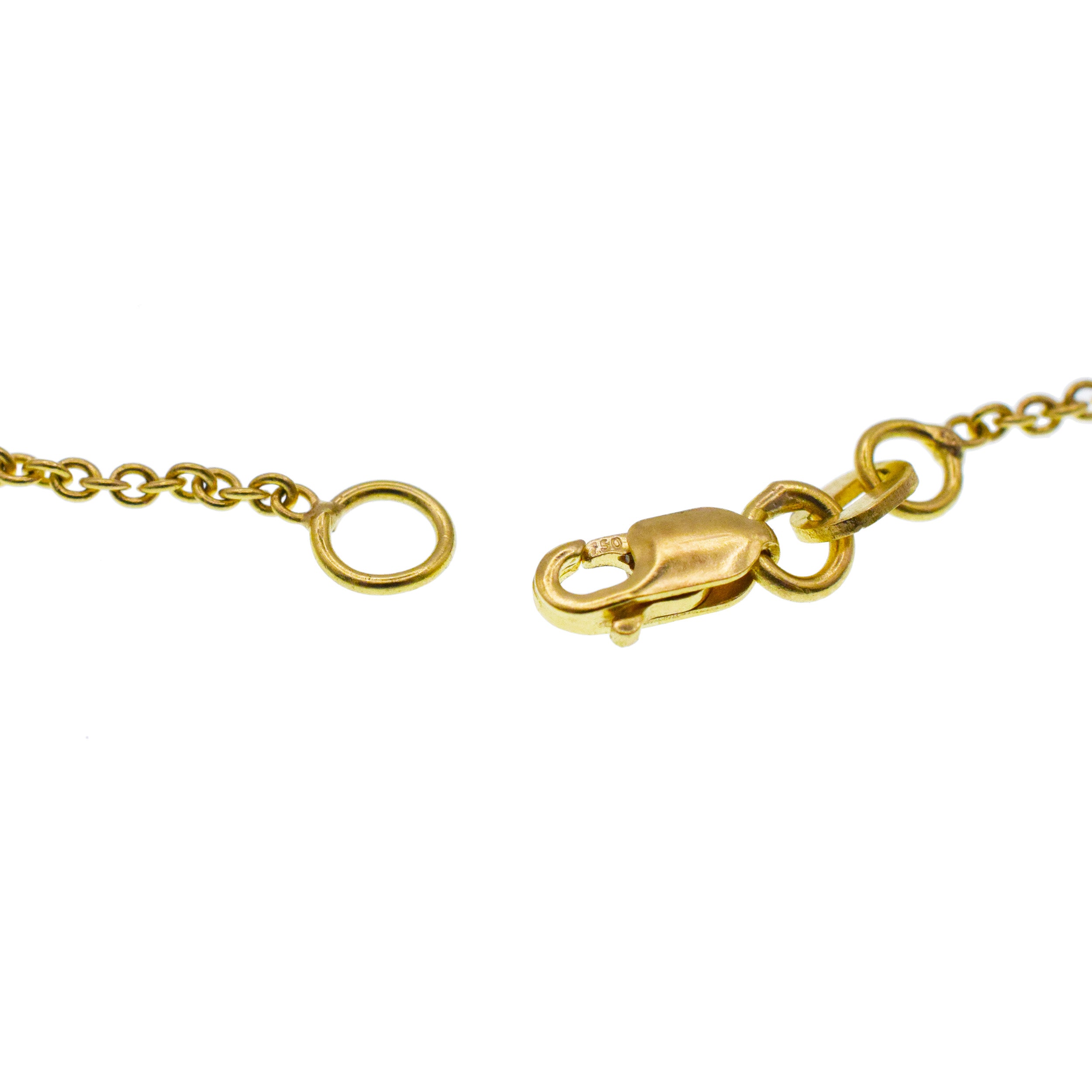 18k Yellow Gold Circle Pendant And Chain