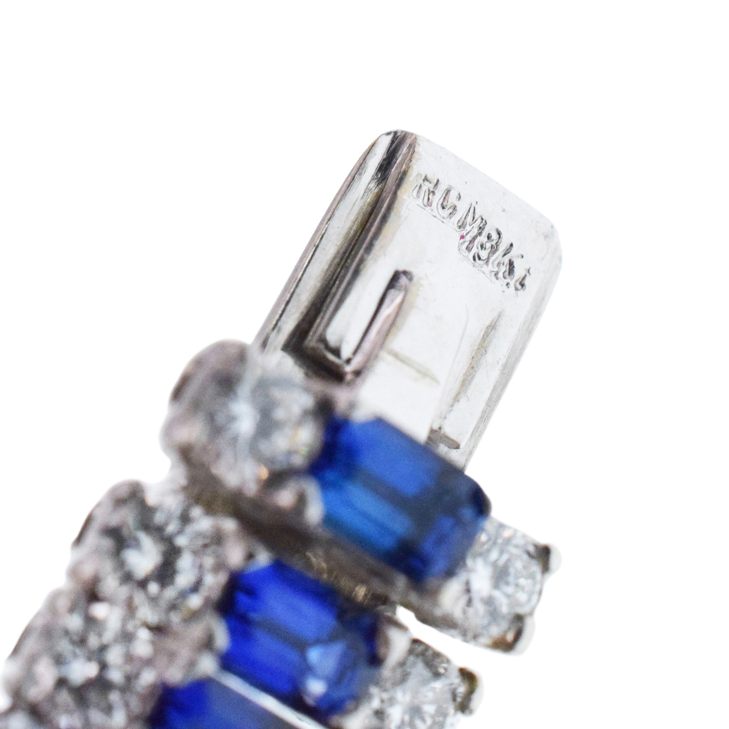 MOLINA Sapphire And Diamond Necklace In 18k White Gold