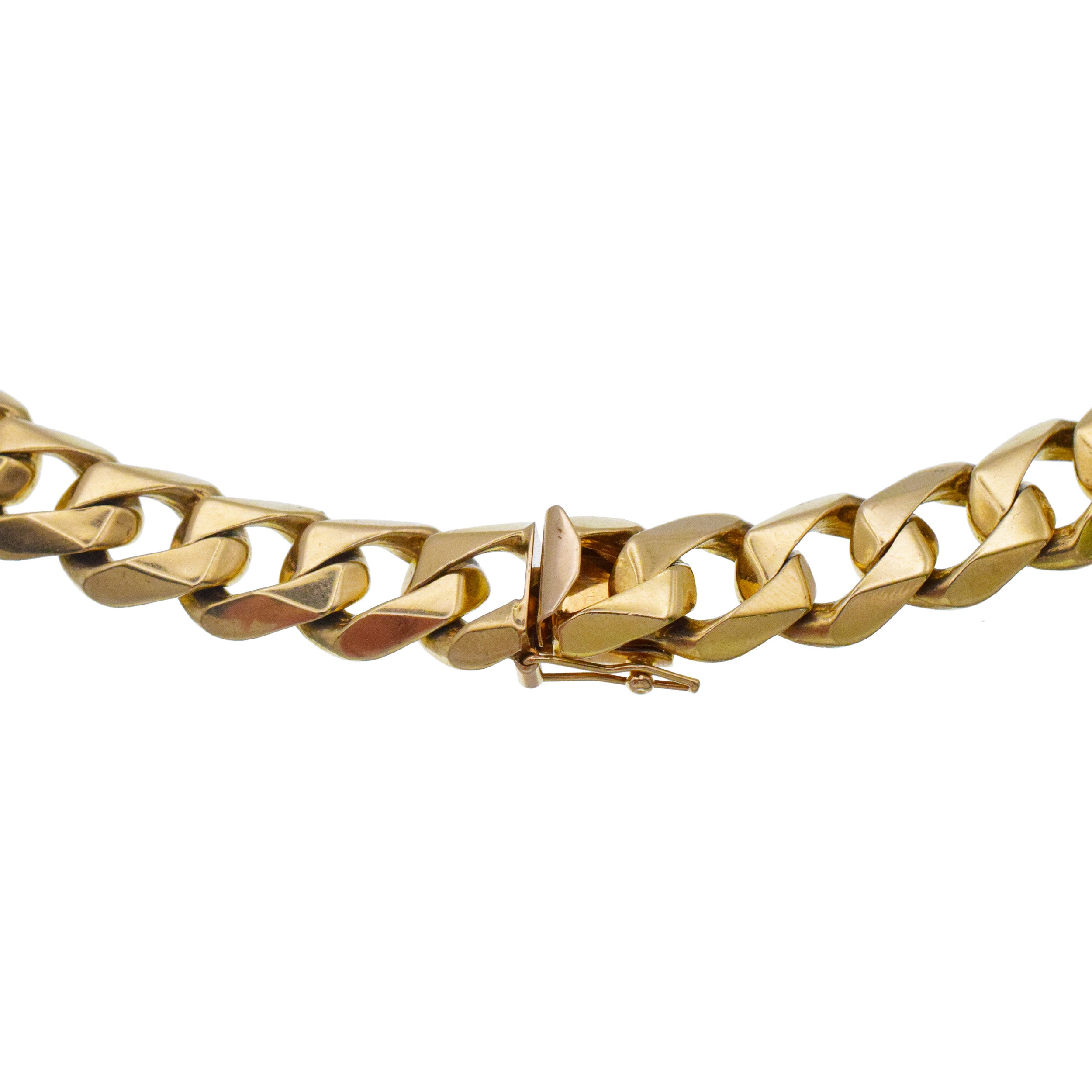 Gemstone And Diamond Cuban Link Necklace In 14k Yellow Gold