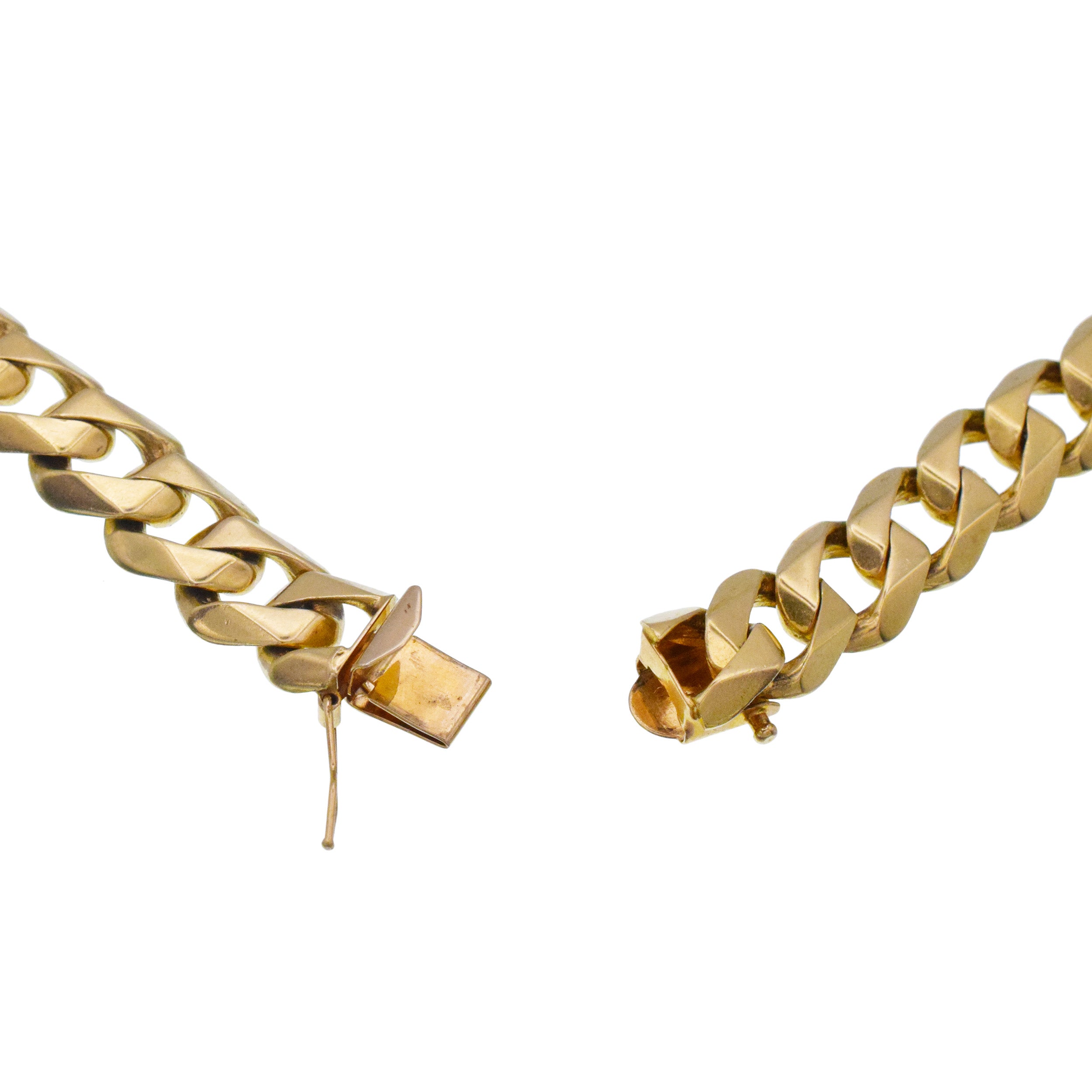 Gemstone And Diamond Cuban Link Necklace In 14k Yellow Gold