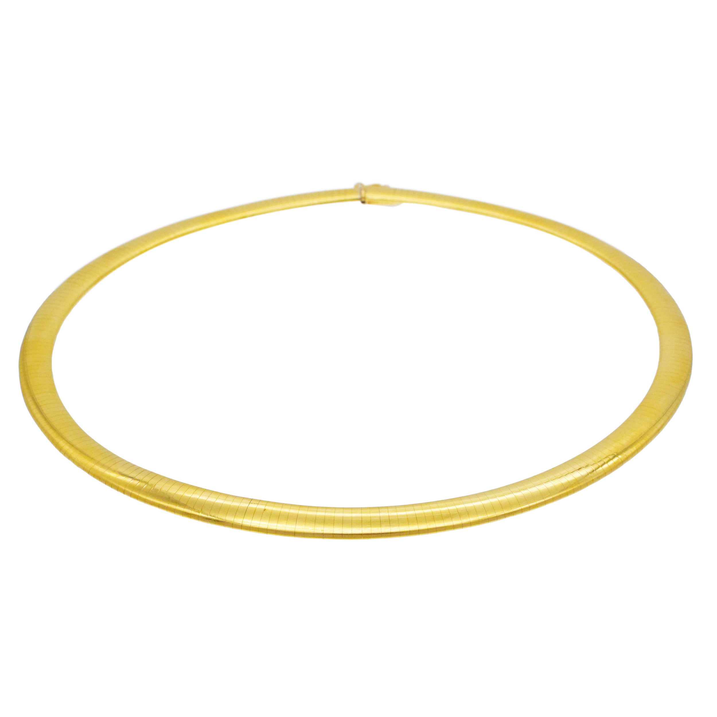 14k Yellow Gold Omega Chain Necklace