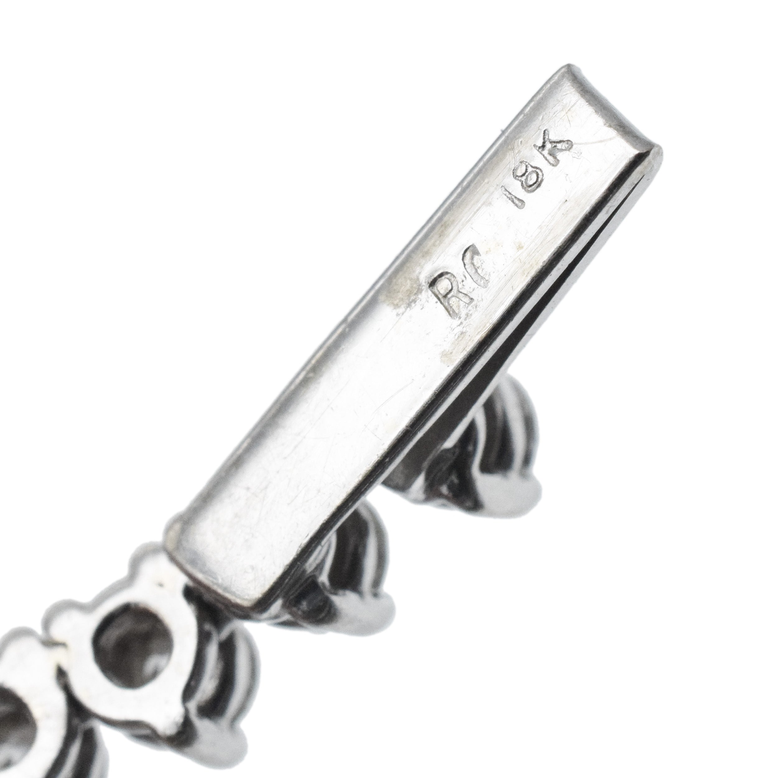 Roberto Coin Long Diamond Tennis Necklace In 18k White Gold