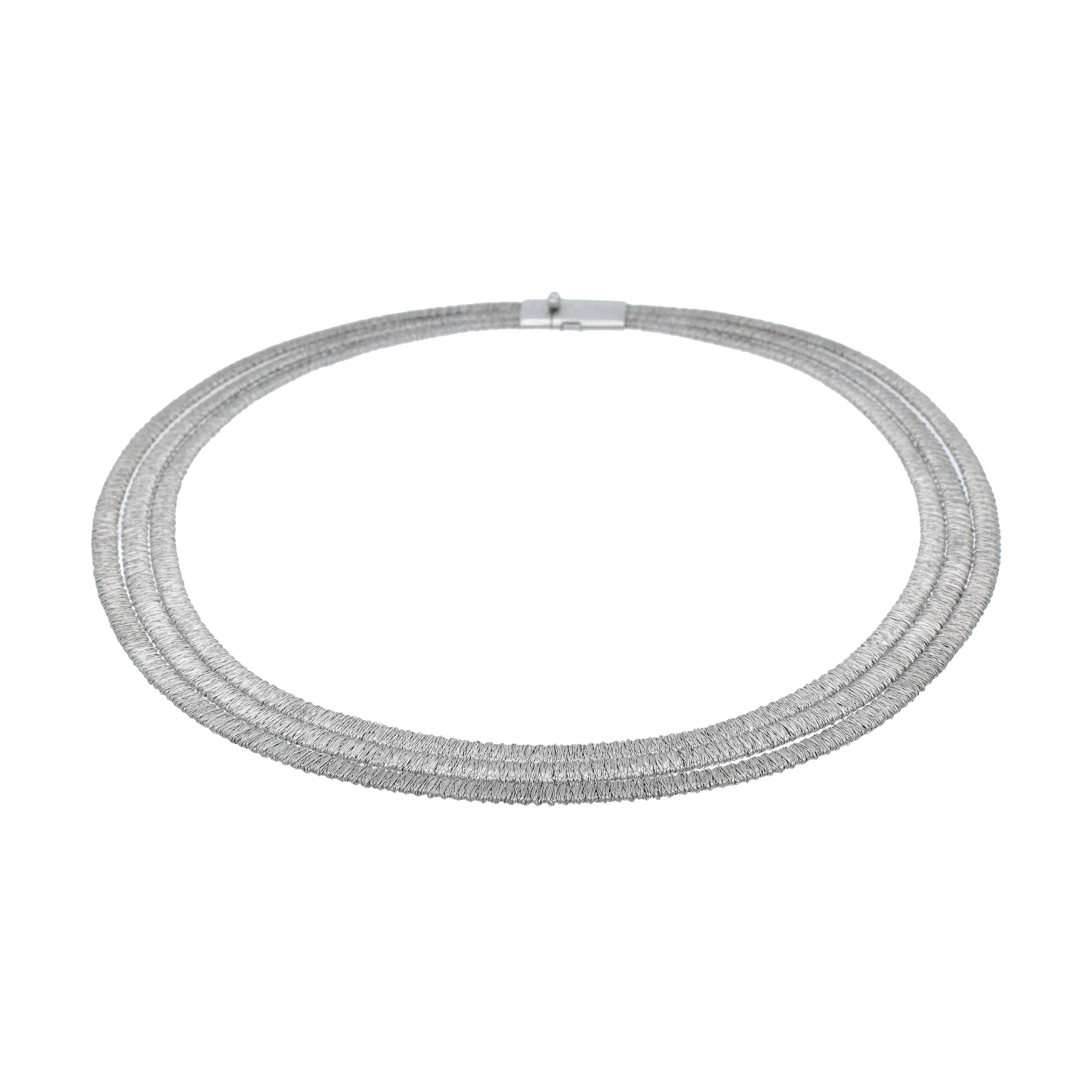 H. Stern Multi Row Necklace In 18k White Gold