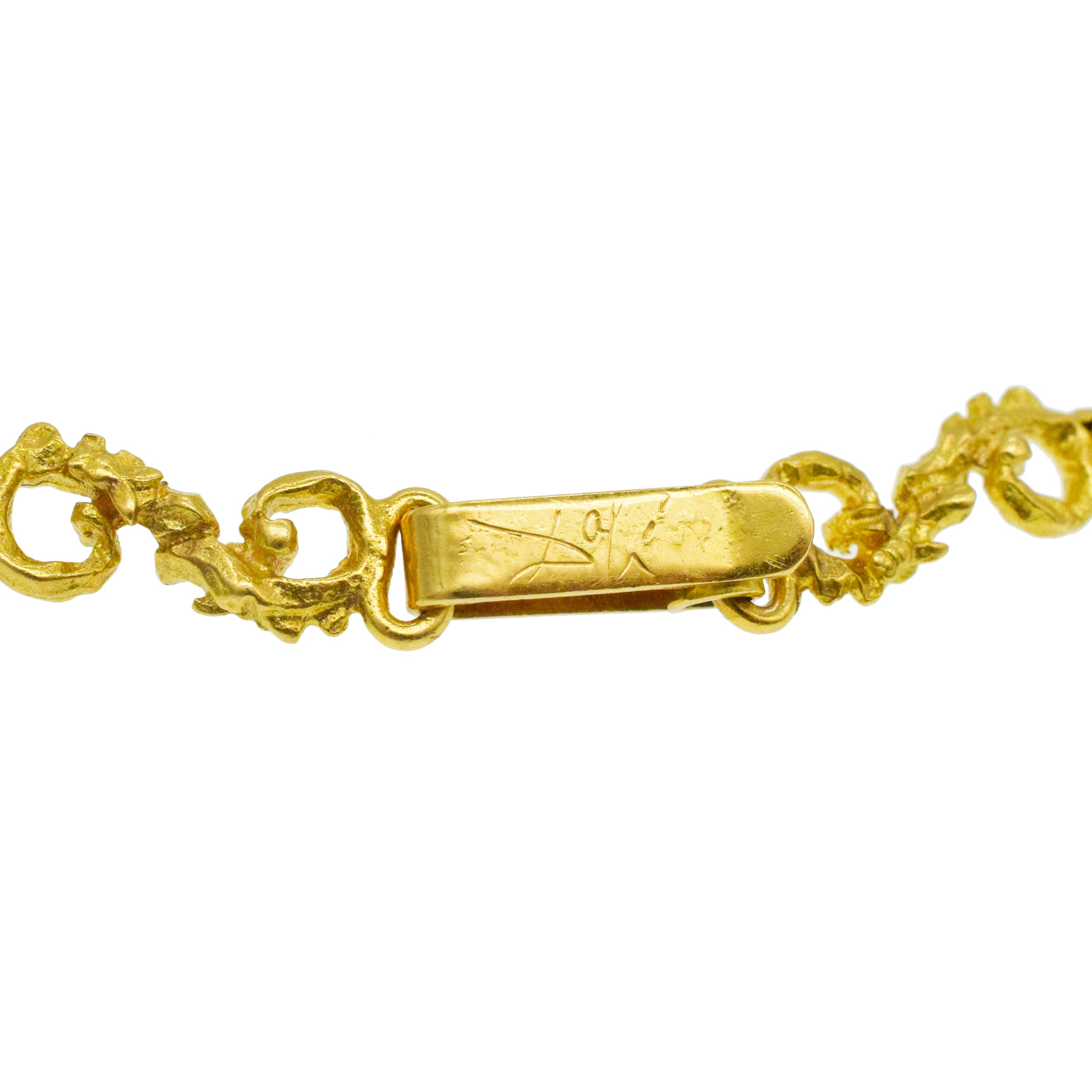 Salvador Dali "San Narciso de las Moscas" Pendant Necklace And Bracelet Suite In 18k Yellow Gold