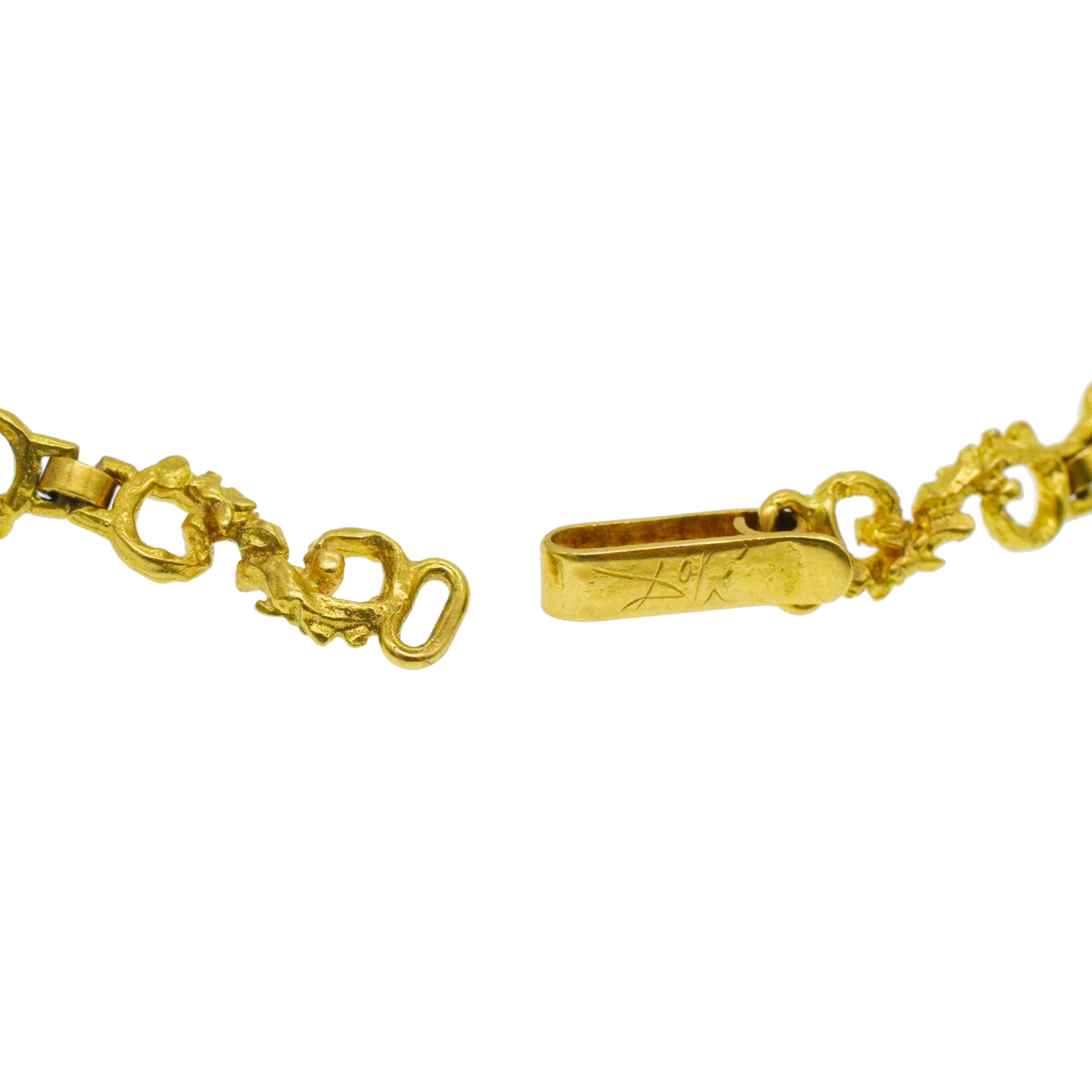 Salvador Dali "San Narciso de las Moscas" Pendant Necklace And Bracelet Suite In 18k Yellow Gold