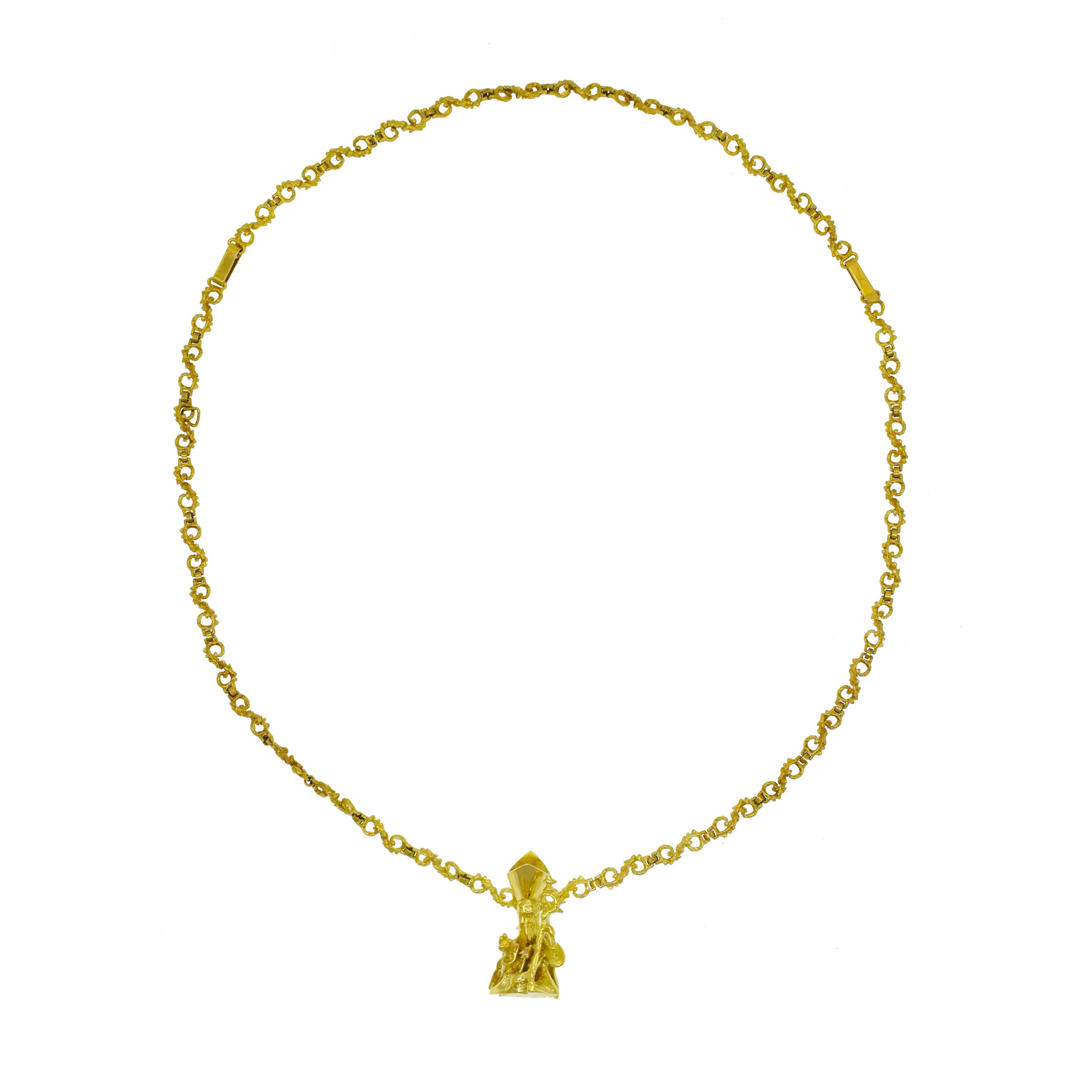 Salvador Dali "San Narciso de las Moscas" Pendant Necklace And Bracelet Suite In 18k Yellow Gold