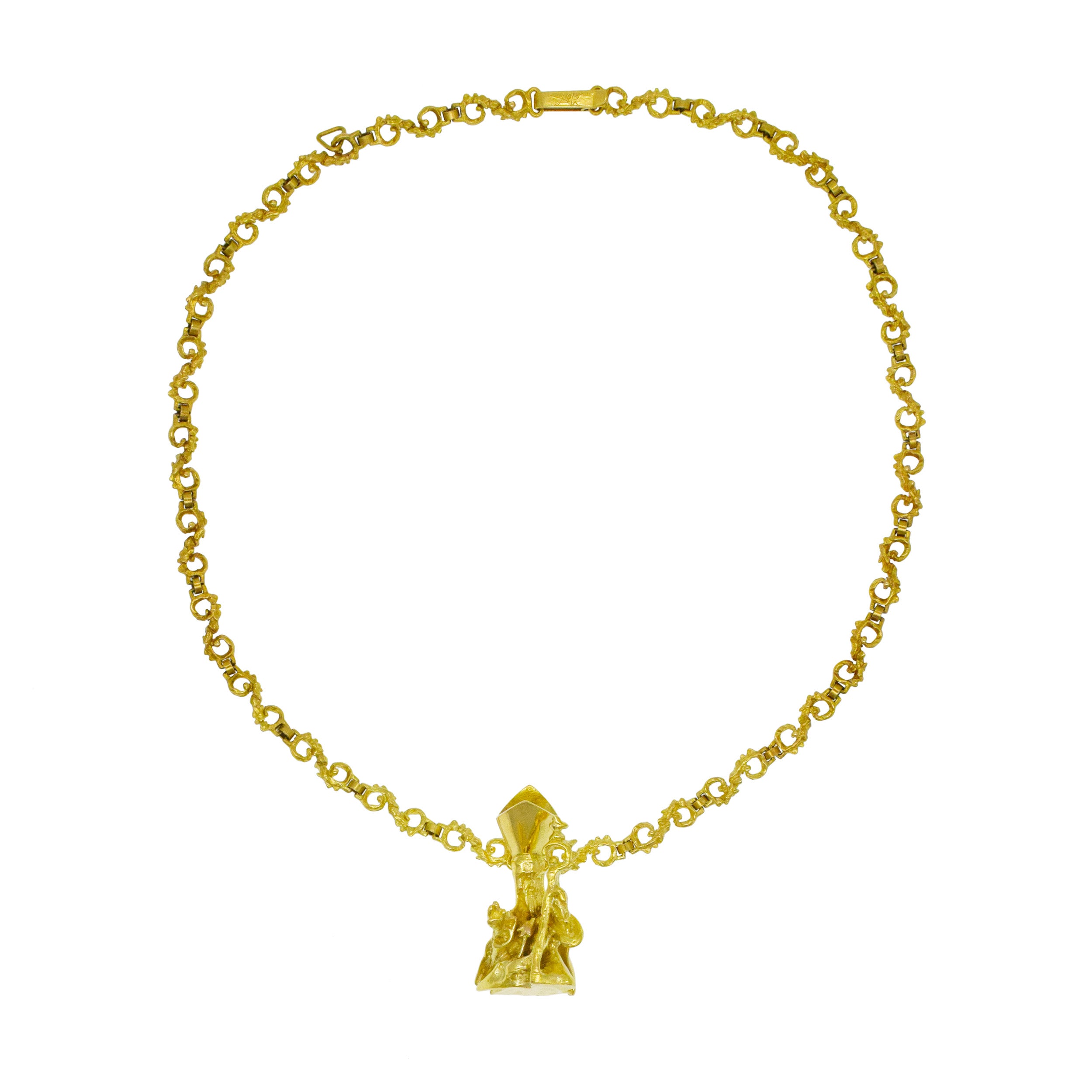 Salvador Dali "San Narciso de las Moscas" Pendant Necklace And Bracelet Suite In 18k Yellow Gold