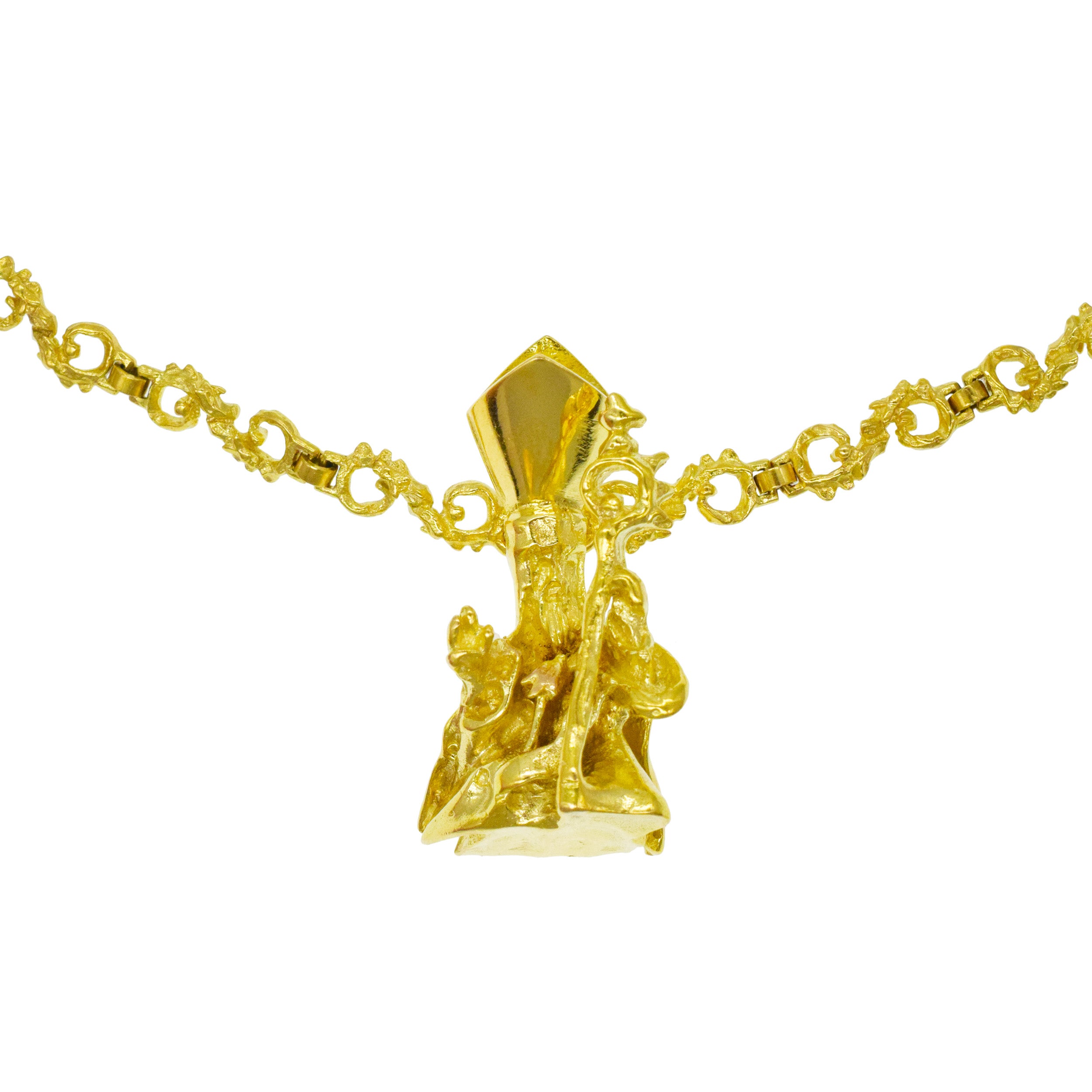 Salvador Dali "San Narciso de las Moscas" Pendant Necklace And Bracelet Suite In 18k Yellow Gold