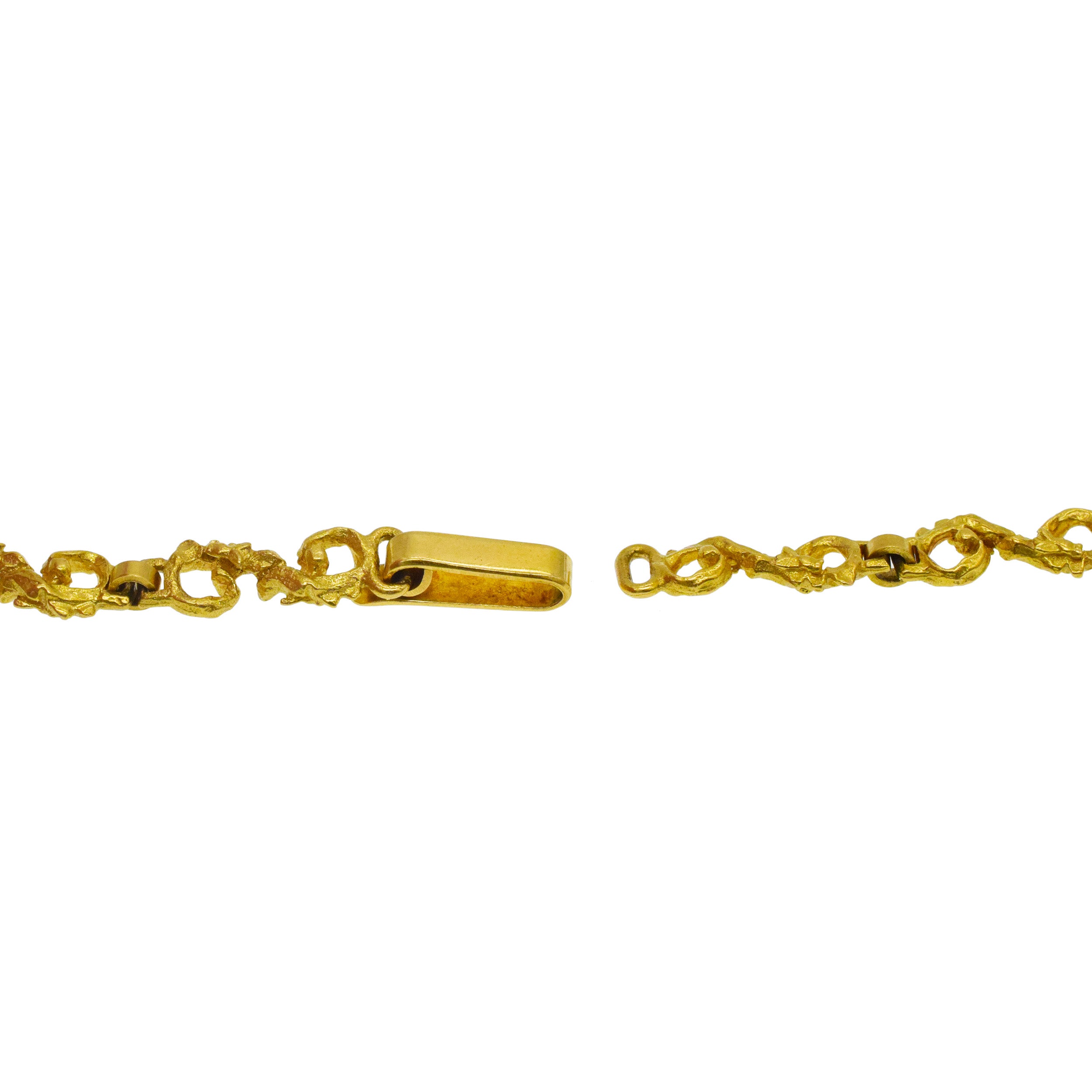 Salvador Dali "San Narciso de las Moscas" Pendant Necklace And Bracelet Suite In 18k Yellow Gold