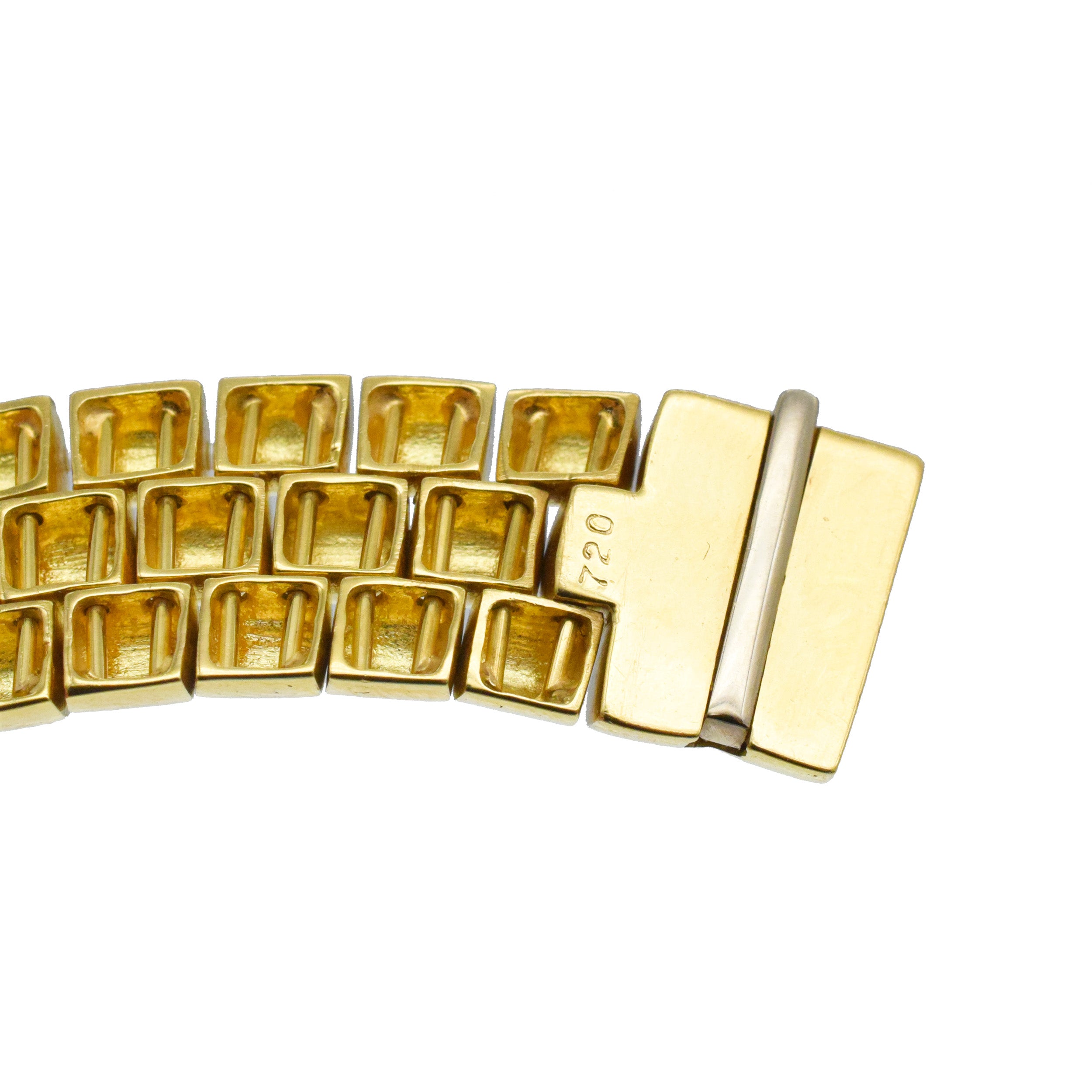 Three - Row Diamond Necklace In 18k Two Tone Gold
