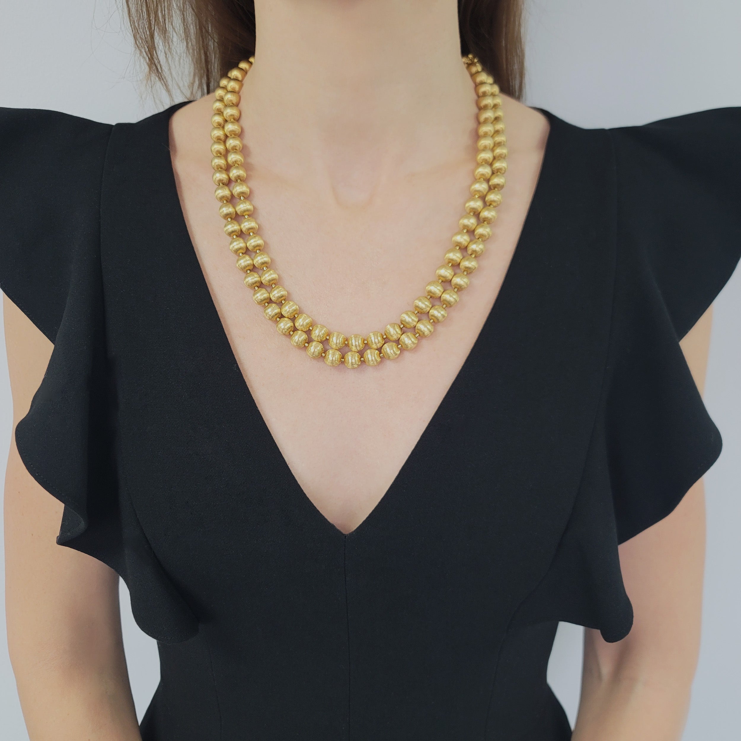 Buccellati 18k Gold Bead Long Necklace