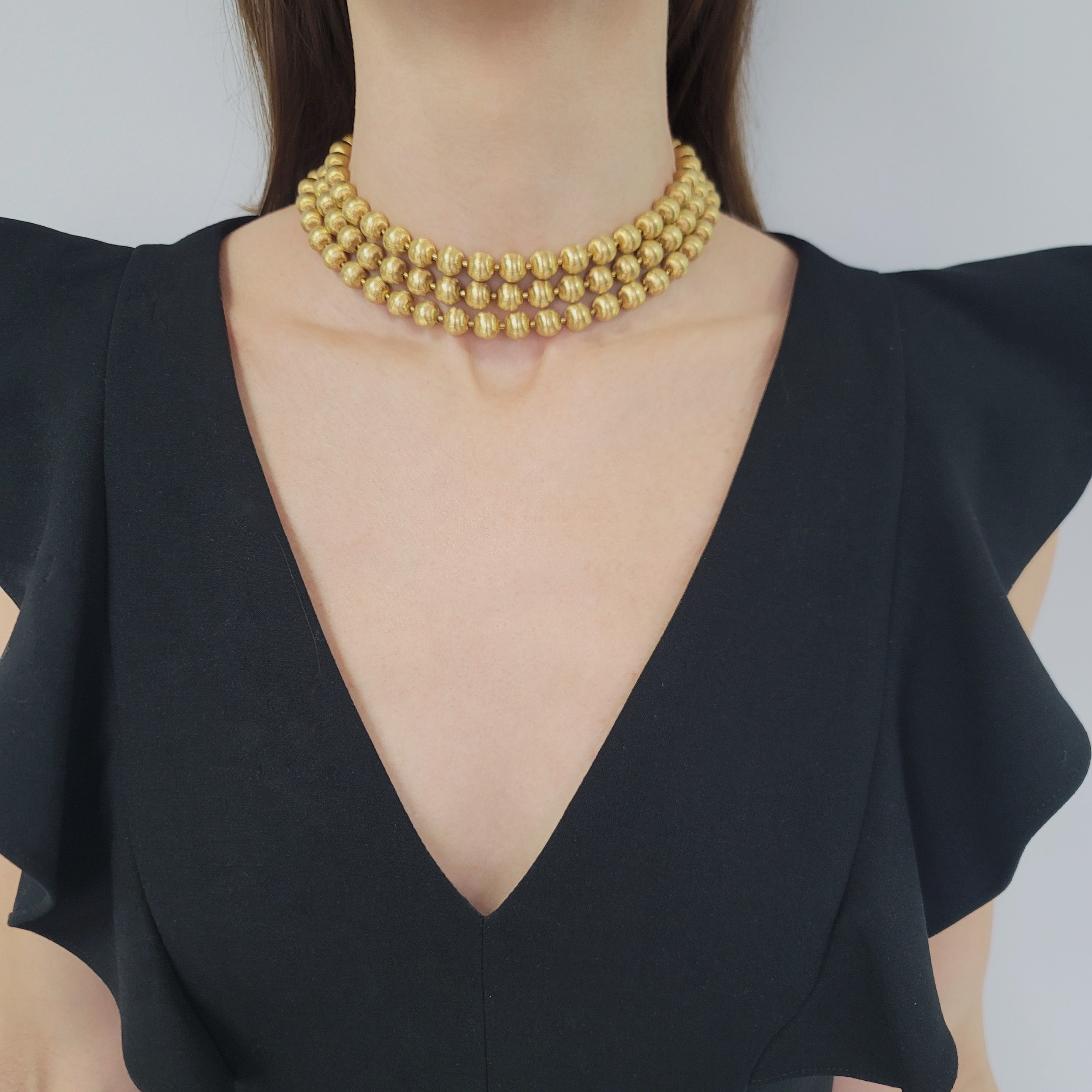 Buccellati 18k Gold Bead Long Necklace