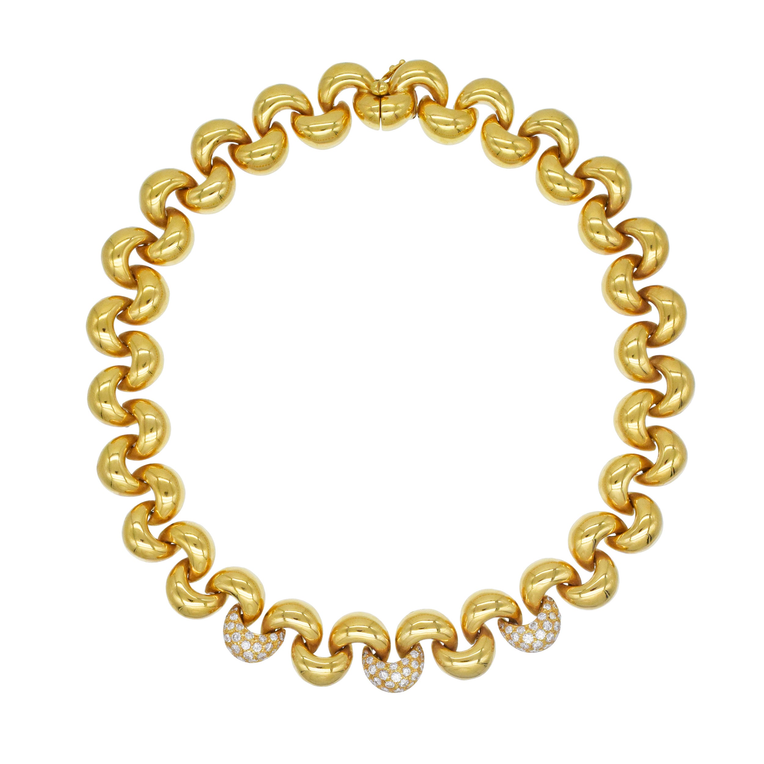 Diamond Choker Necklace In 18k Yellow Gold