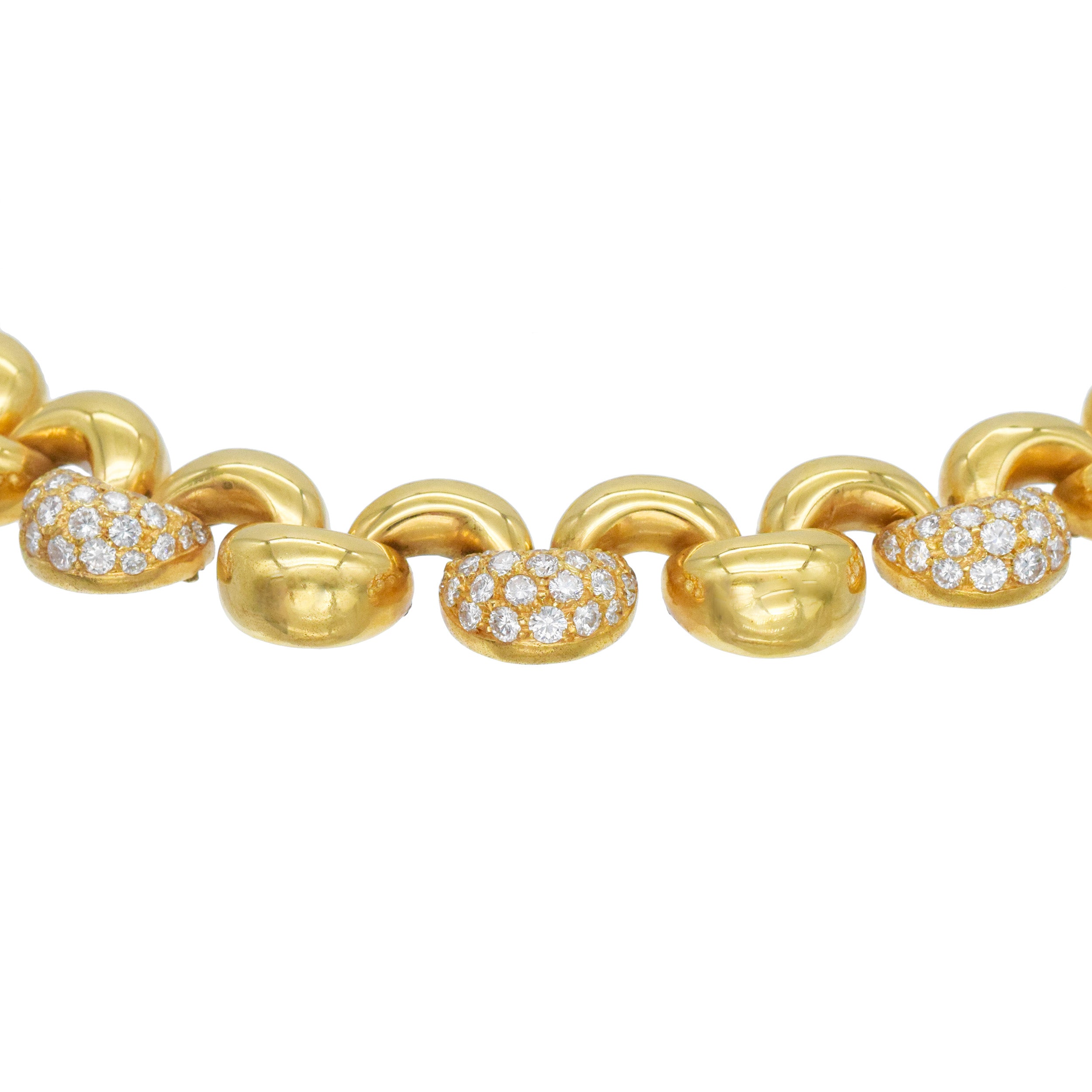 Diamond Choker Necklace In 18k Yellow Gold