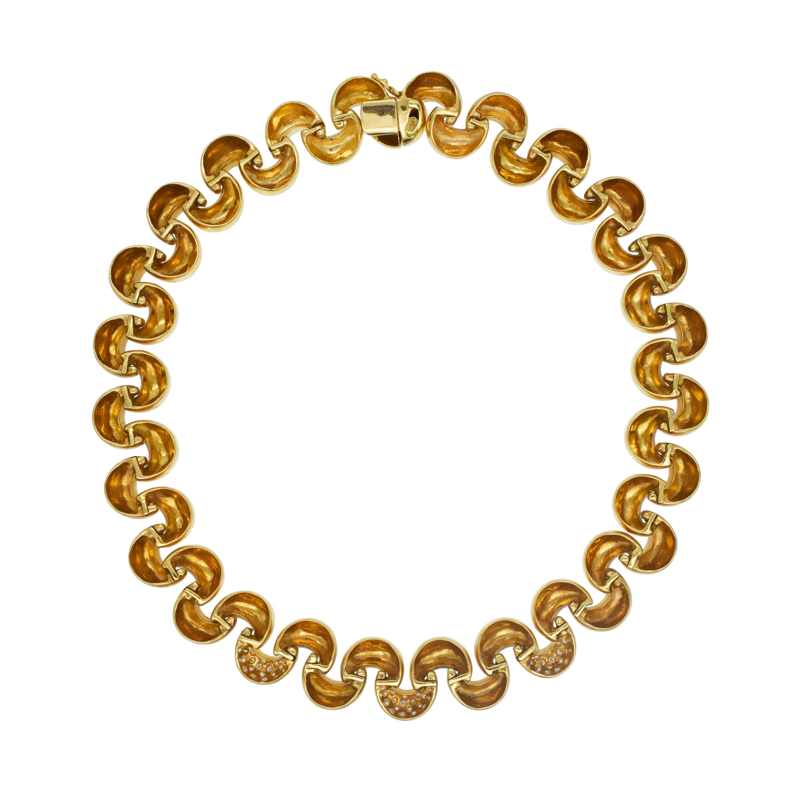 Diamond Choker Necklace In 18k Yellow Gold