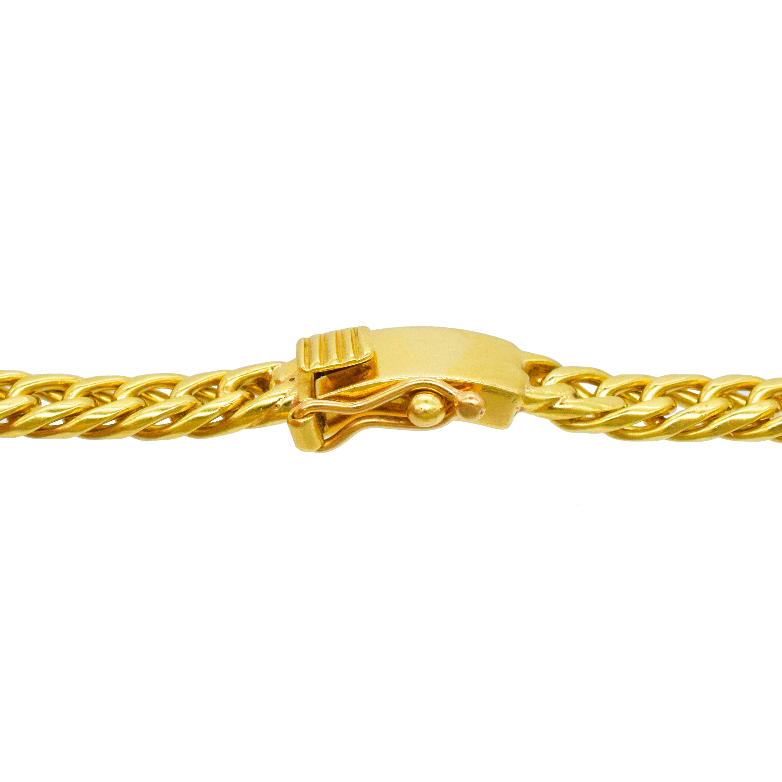 Diamond And Gemstone Necklace In 18k Yellow Gold