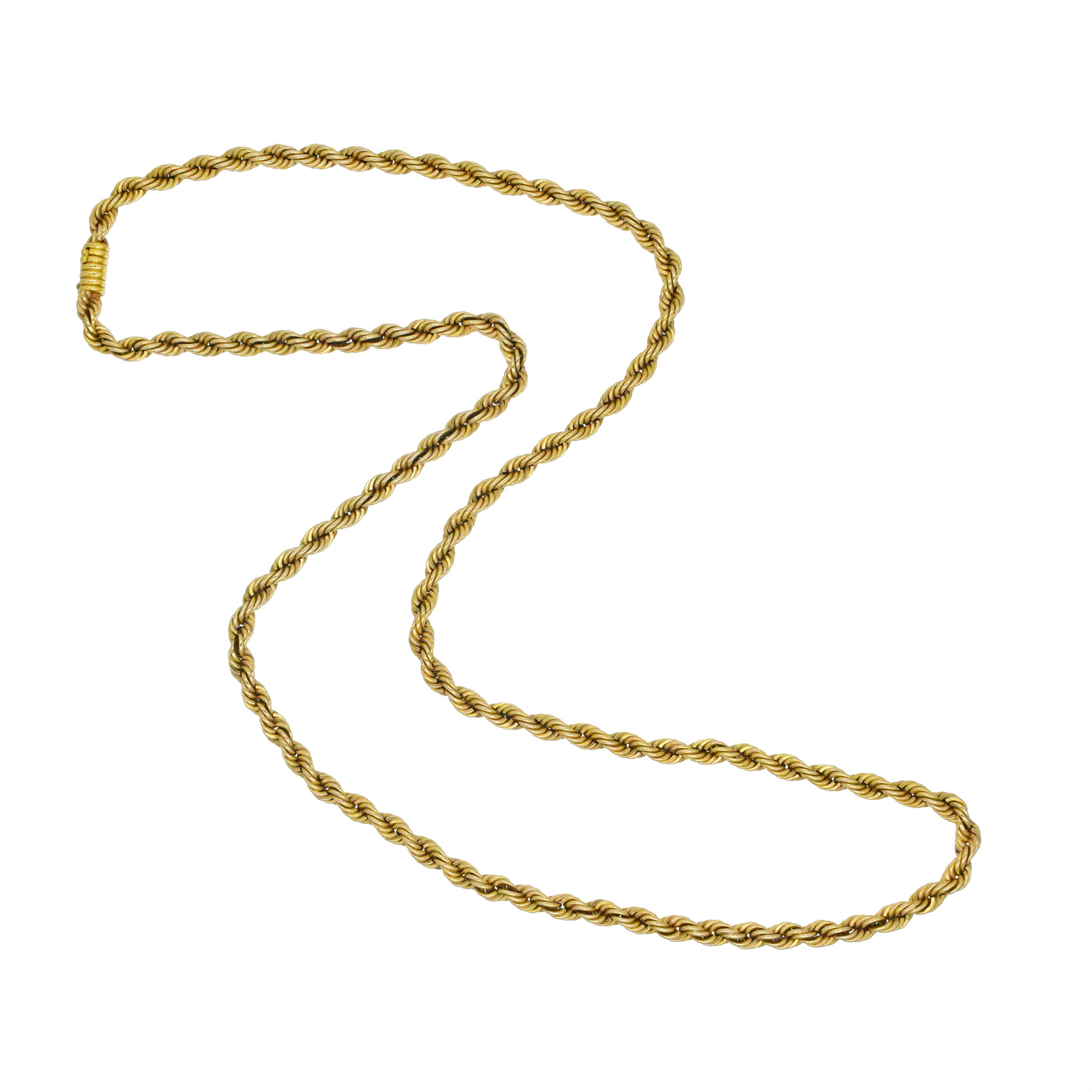 Vintage 14k Yellow Gold Thick Rope Chain