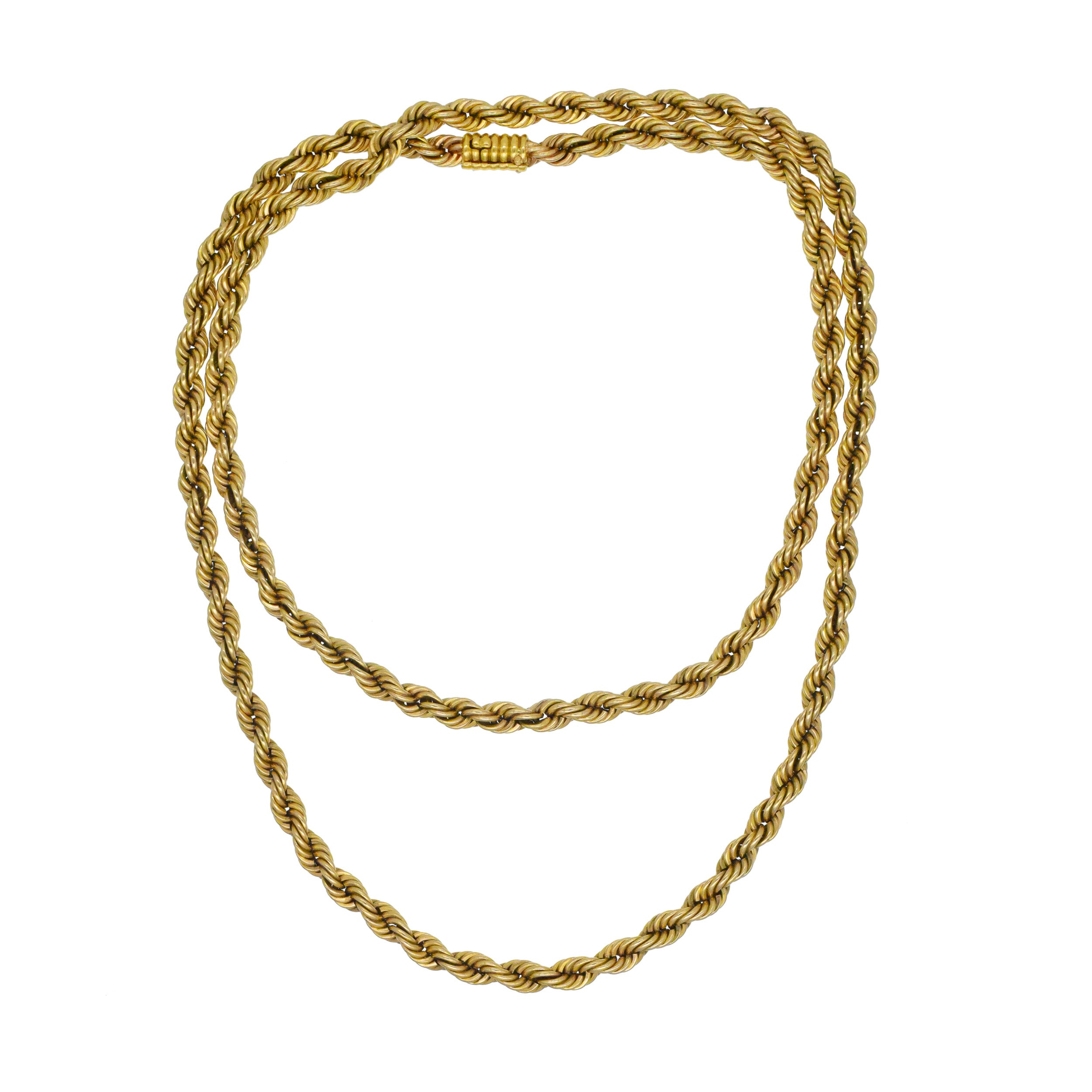 Vintage 14k Yellow Gold Thick Rope Chain
