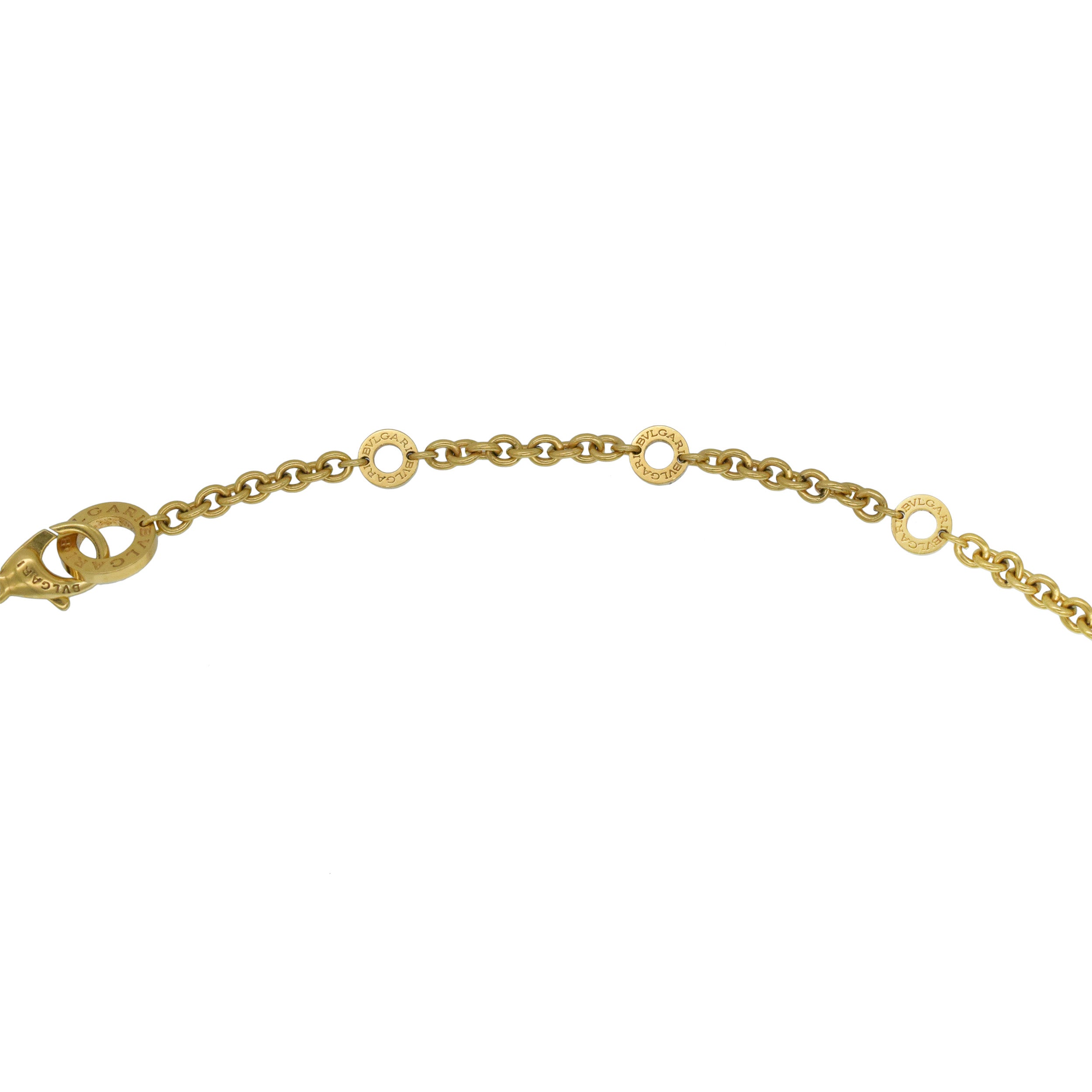 Bulgari 18k Yellow Gold And Diamond Circle Pendant