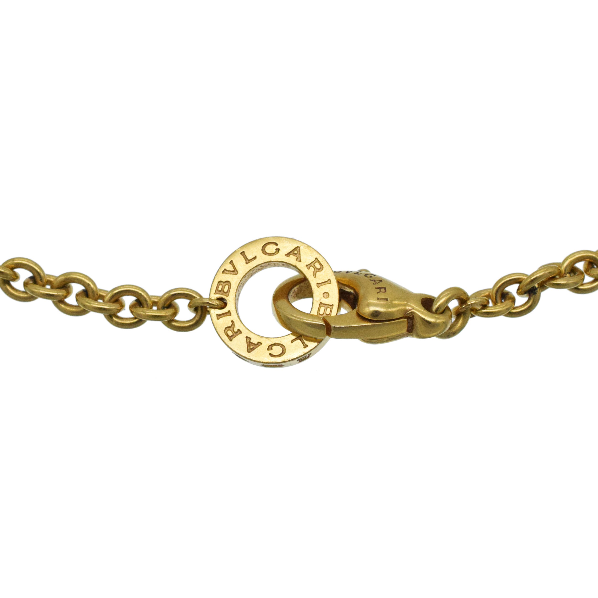Bulgari 18k Yellow Gold And Diamond Circle Pendant