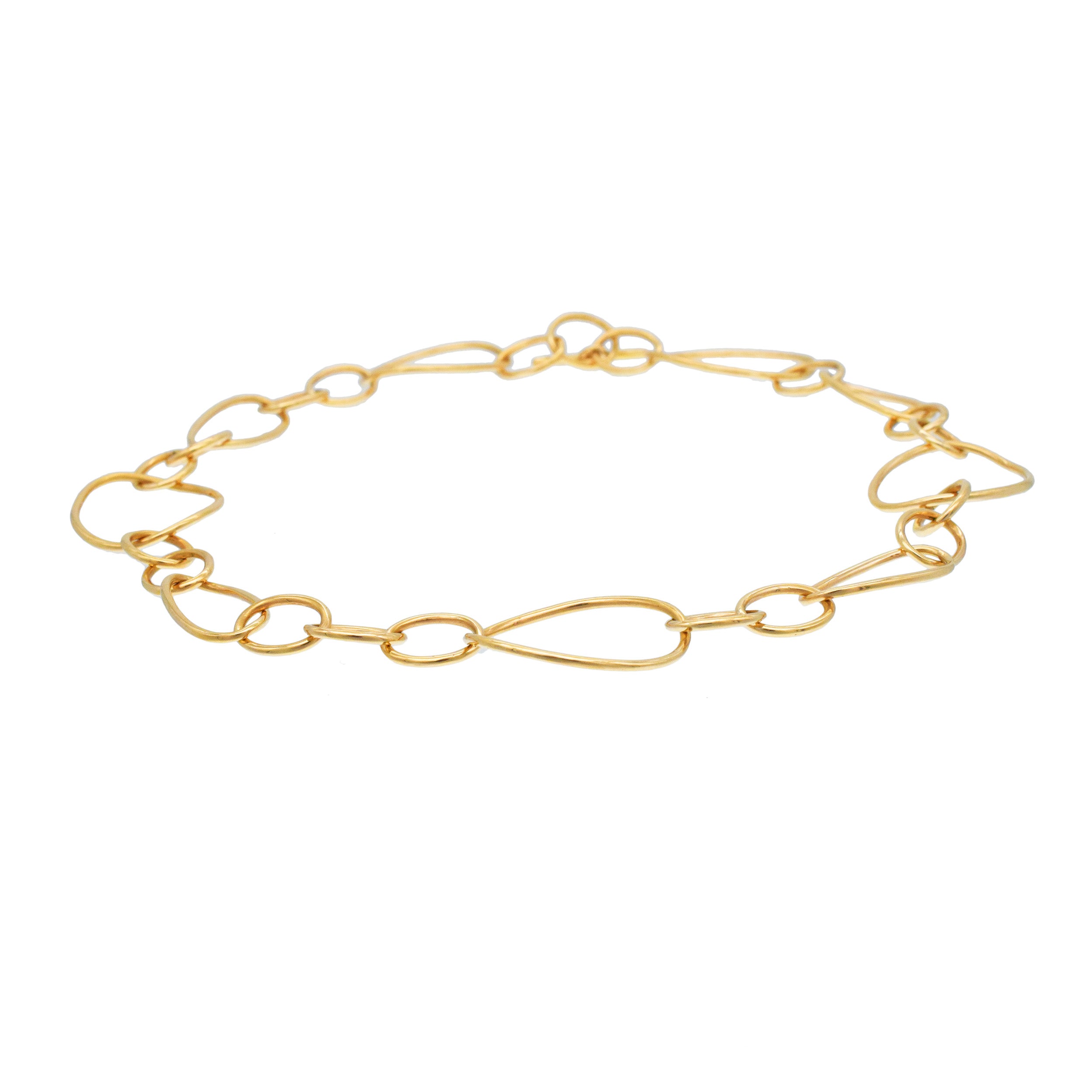 Large Oval Link Necklace In 18k Rose Gold