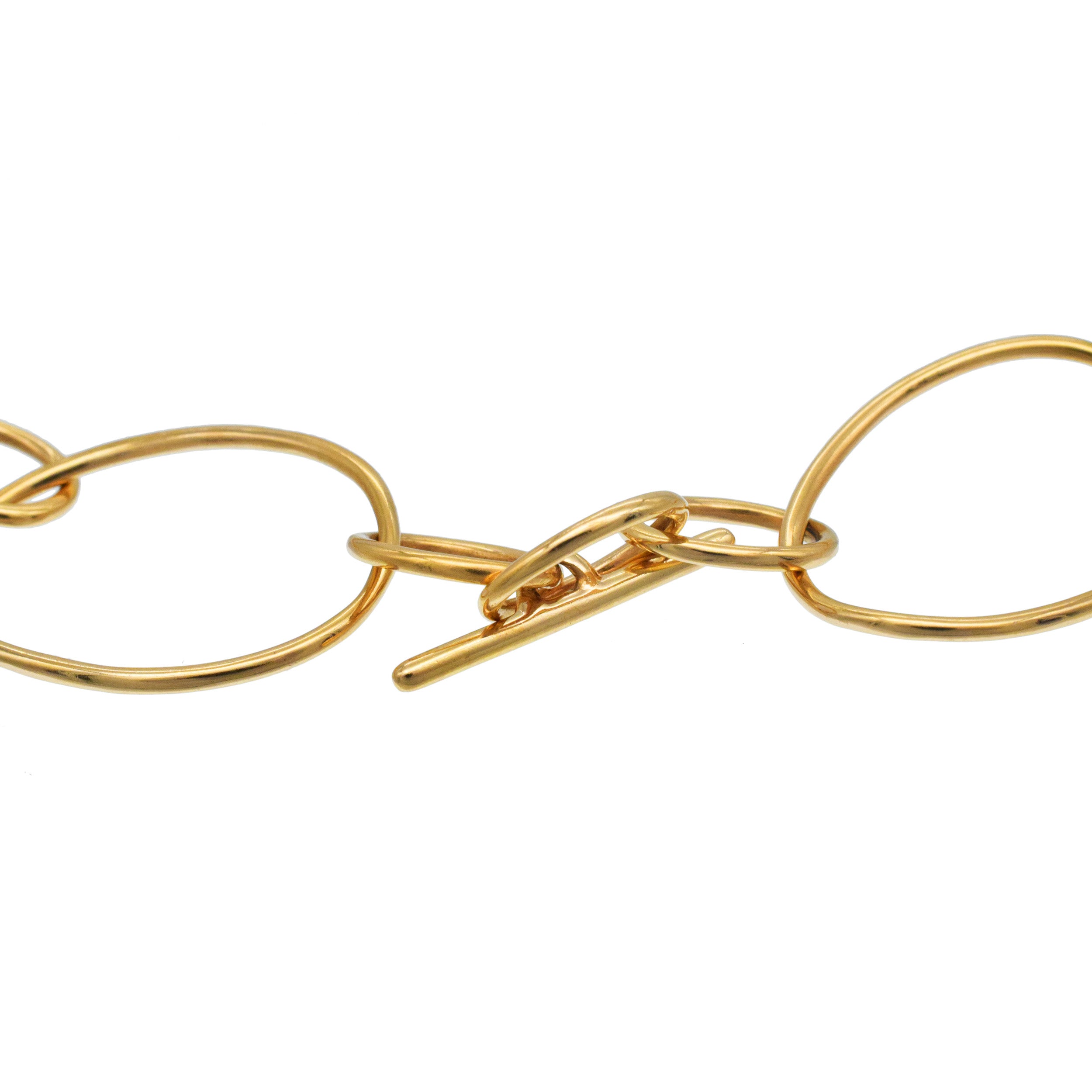Large Oval Link Necklace In 18k Rose Gold