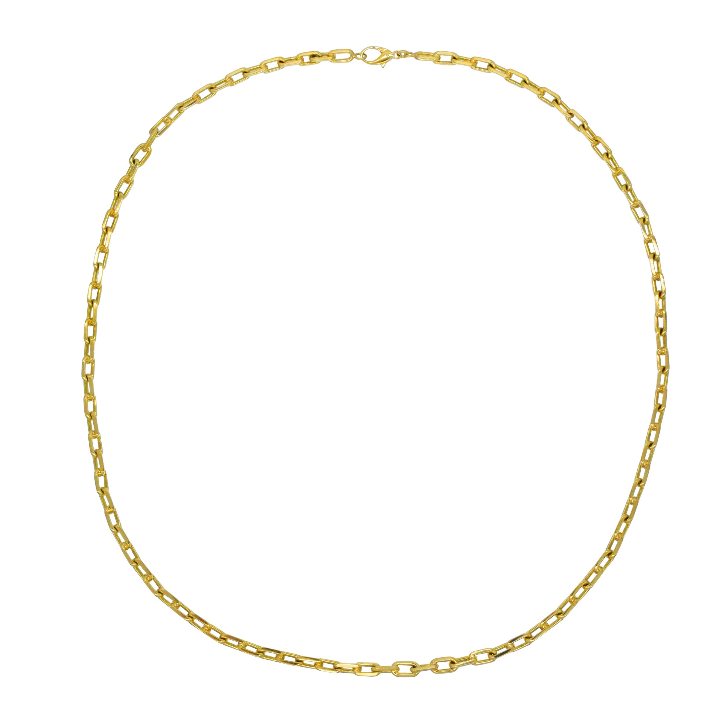 18k yellow thick gold biker chain