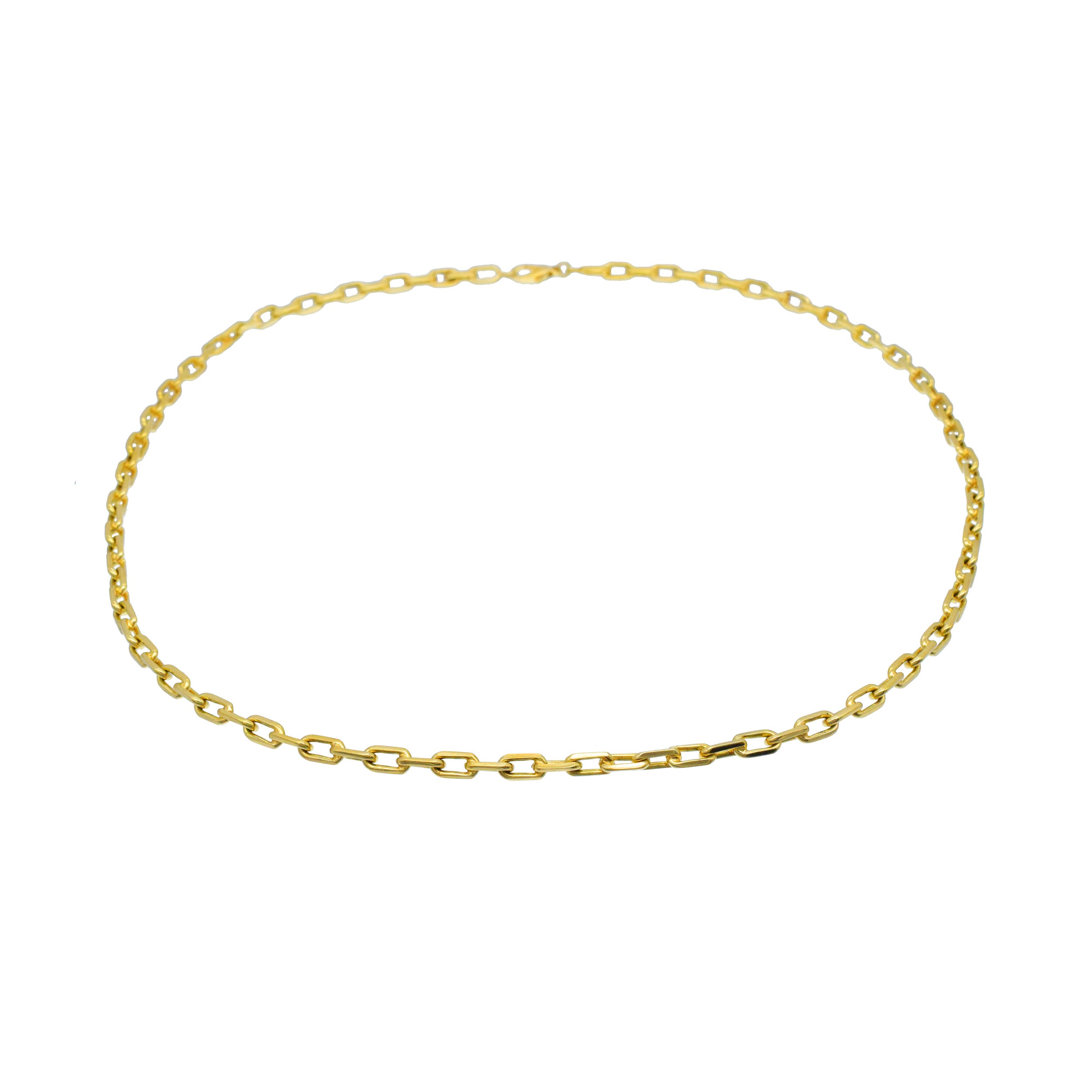 18k yellow thick gold biker chain