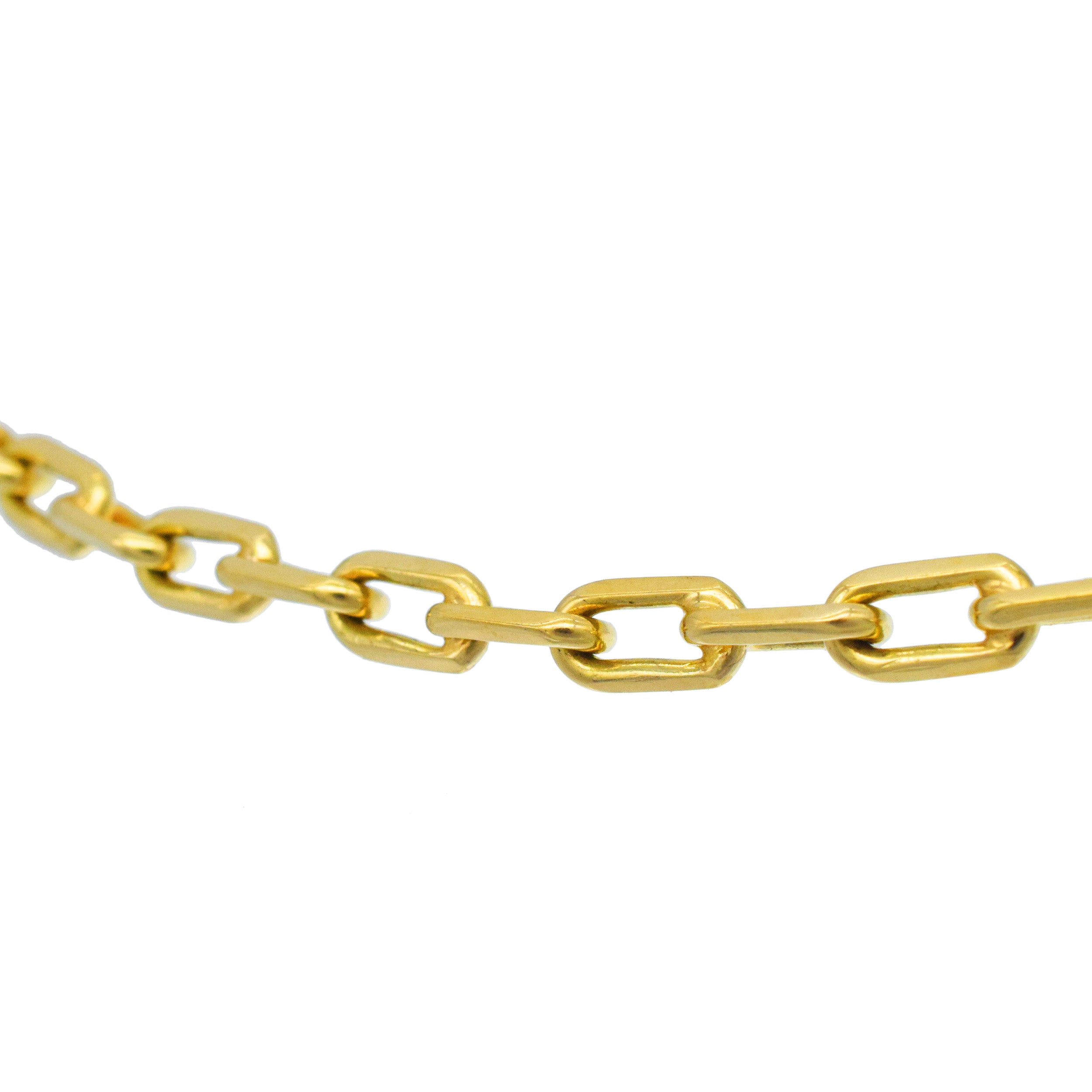 18k yellow thick gold biker chain