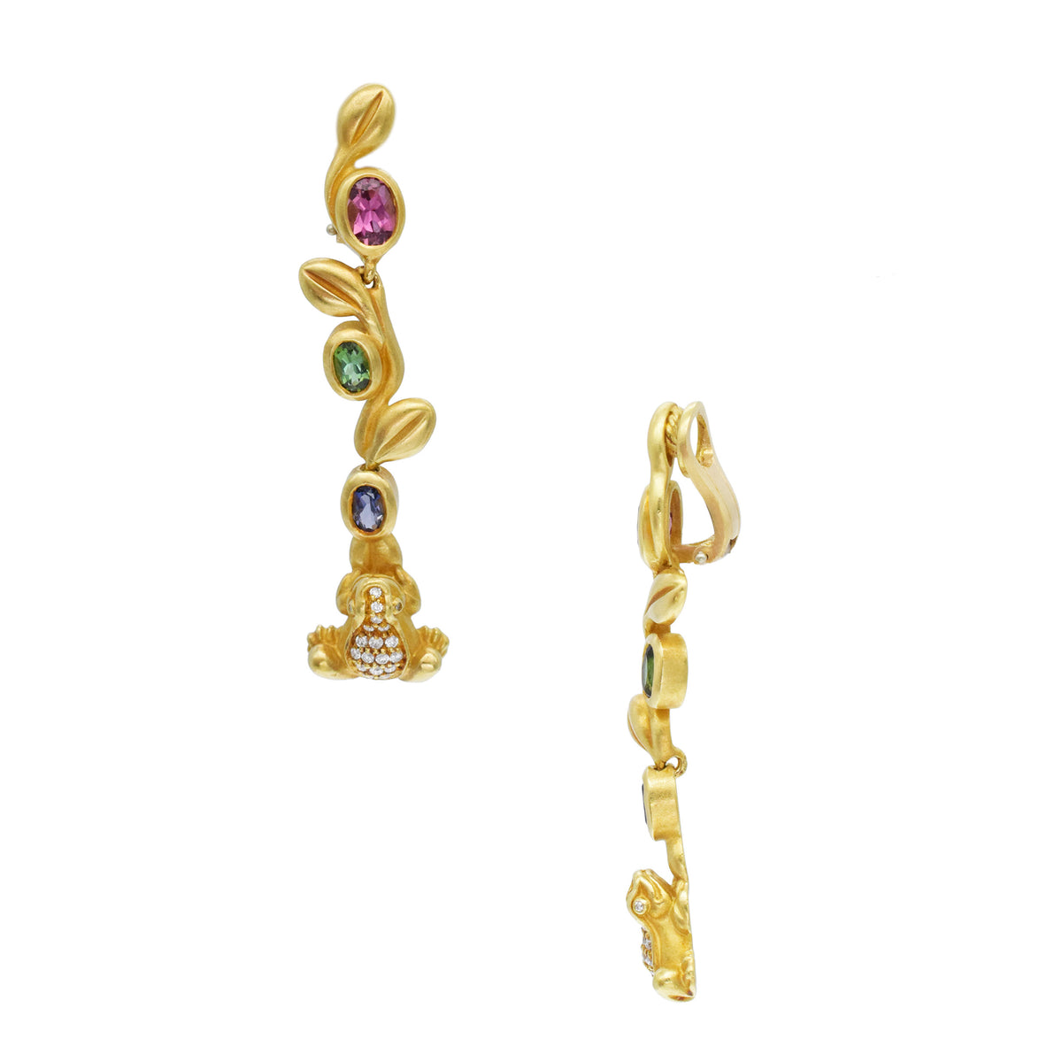 Kieselstein-Cord 'Midsummer Night's Dream' collection necklace and earrings suite in 18k yellow gold